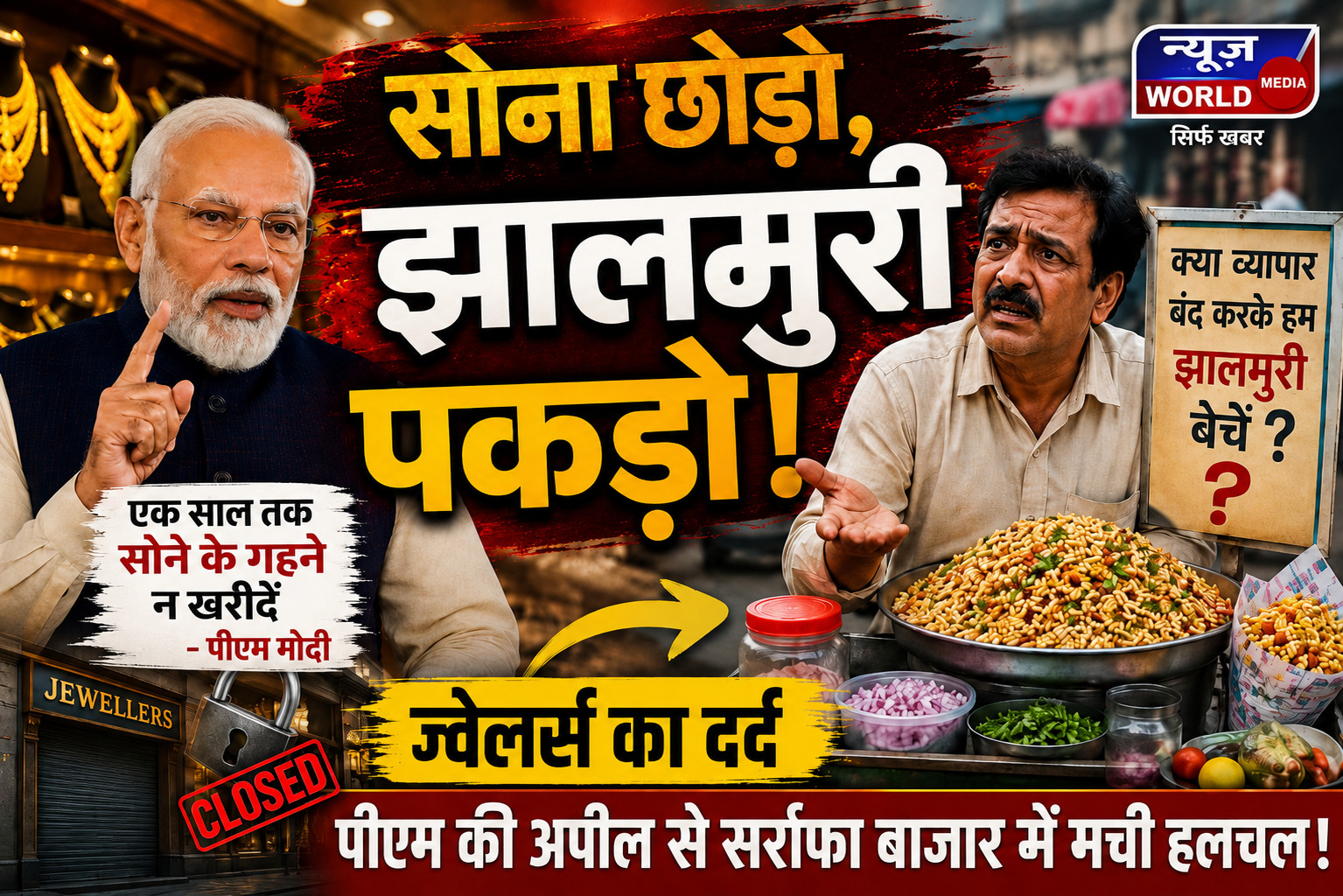 पीएम मोदी बोले सोना मत खरीदो, भोपाल के ज्वेलर्स बोले — “परिवार चलाने के लिए क्या झालमुरी बेचें?”