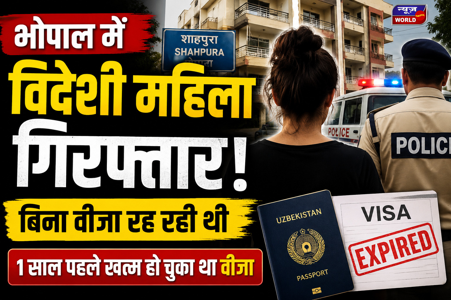 भोपाल में उज्बेकिस्तान की महिला और बंगाल का युवक गिरफ्तार, पड़ोसियों के शक ने खोला बड़ा राज