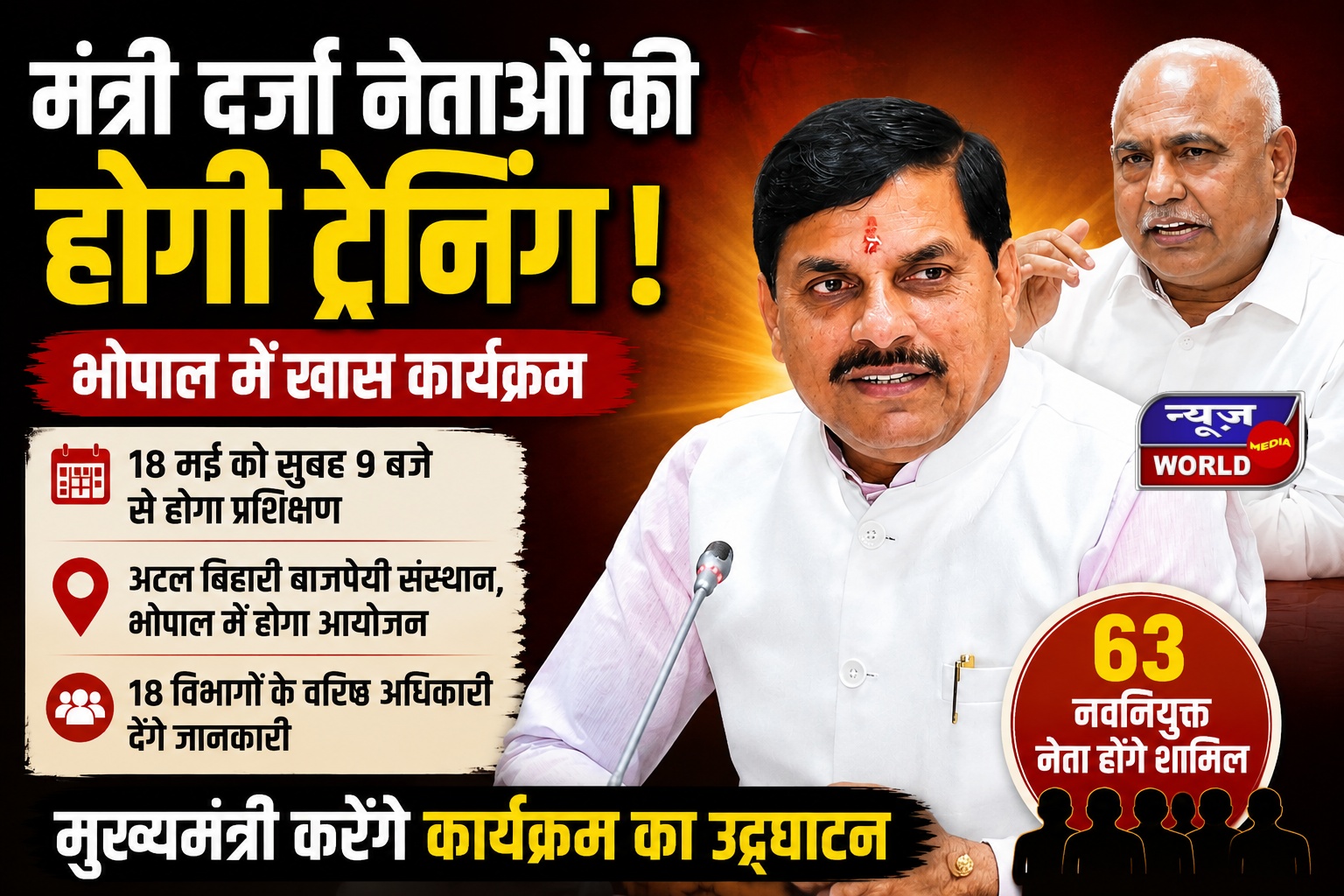 निगम-मंडलों में नियुक्त नेताओं को सरकार देगी खास ट्रेनिंग, 18 विभागों के अफसर रहेंगे मौजूद