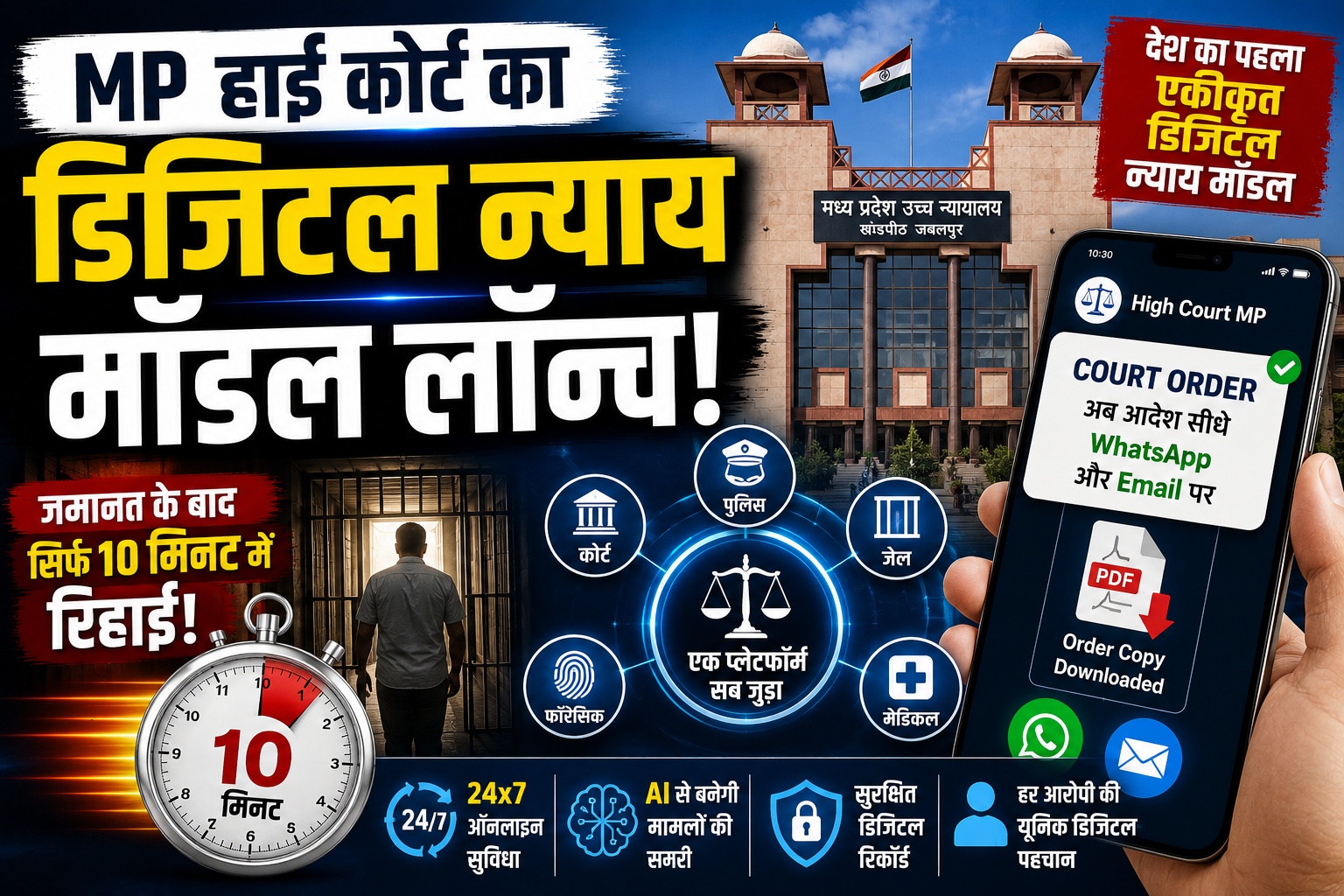 AI से चलेगी न्याय व्यवस्था, मध्य प्रदेश हाई कोर्ट ने लॉन्च किया नया डिजिटल सिस्टम