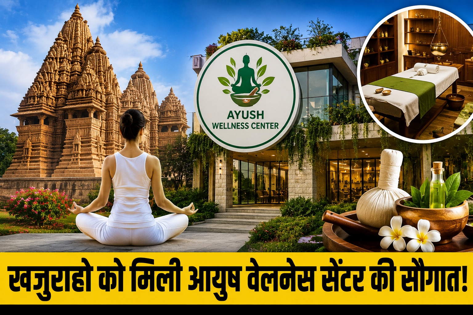 खजुराहो को मिली बड़ी सौगात, बनेगा 15 करोड़ का आयुष वेलनेस सेंटर