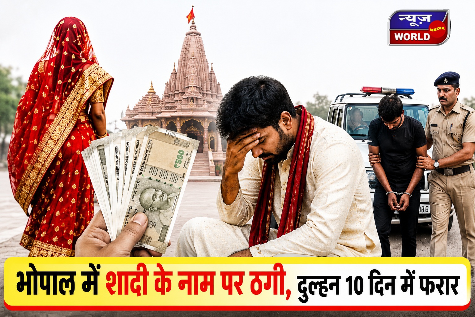 भोपाल में शादी का झांसा देकर ठगी: ढाई लाख लेते ही दुल्हन 10 दिन में फरार