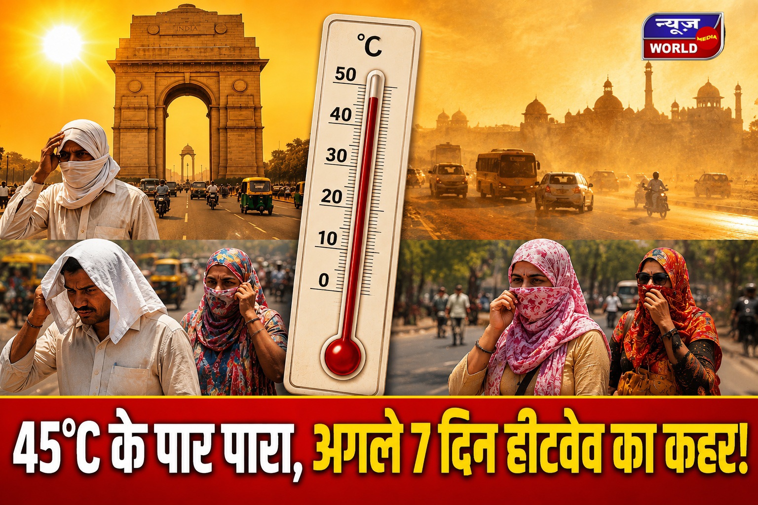Heatwave Alert: MP समेत 22 शहरों में पारा 45°C पार, अगले 7 दिन झुलसाएगी गर्मी