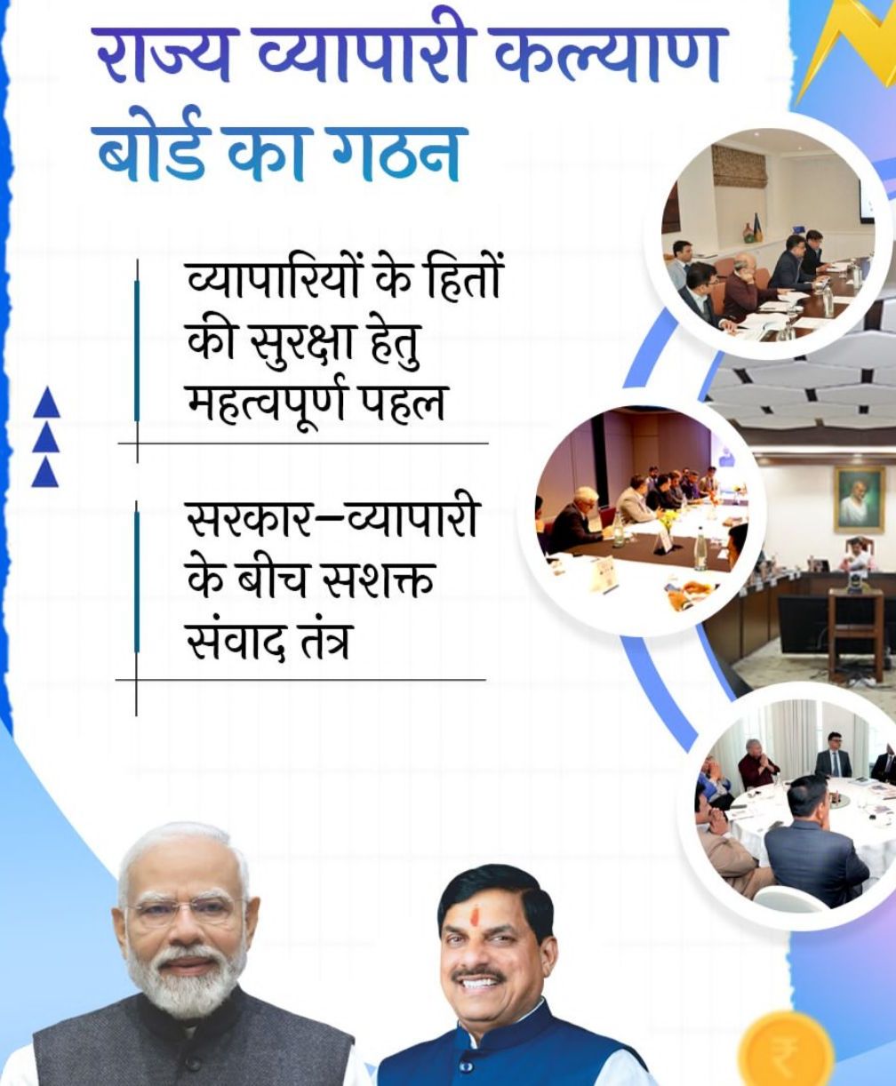 मुख्यमंत्री की अध्यक्षता में किया गया मध्यप्रदेश राज्य व्यापारी कल्याण बोर्ड का गठन, हर तीन माह में एक बार होगी बैठक