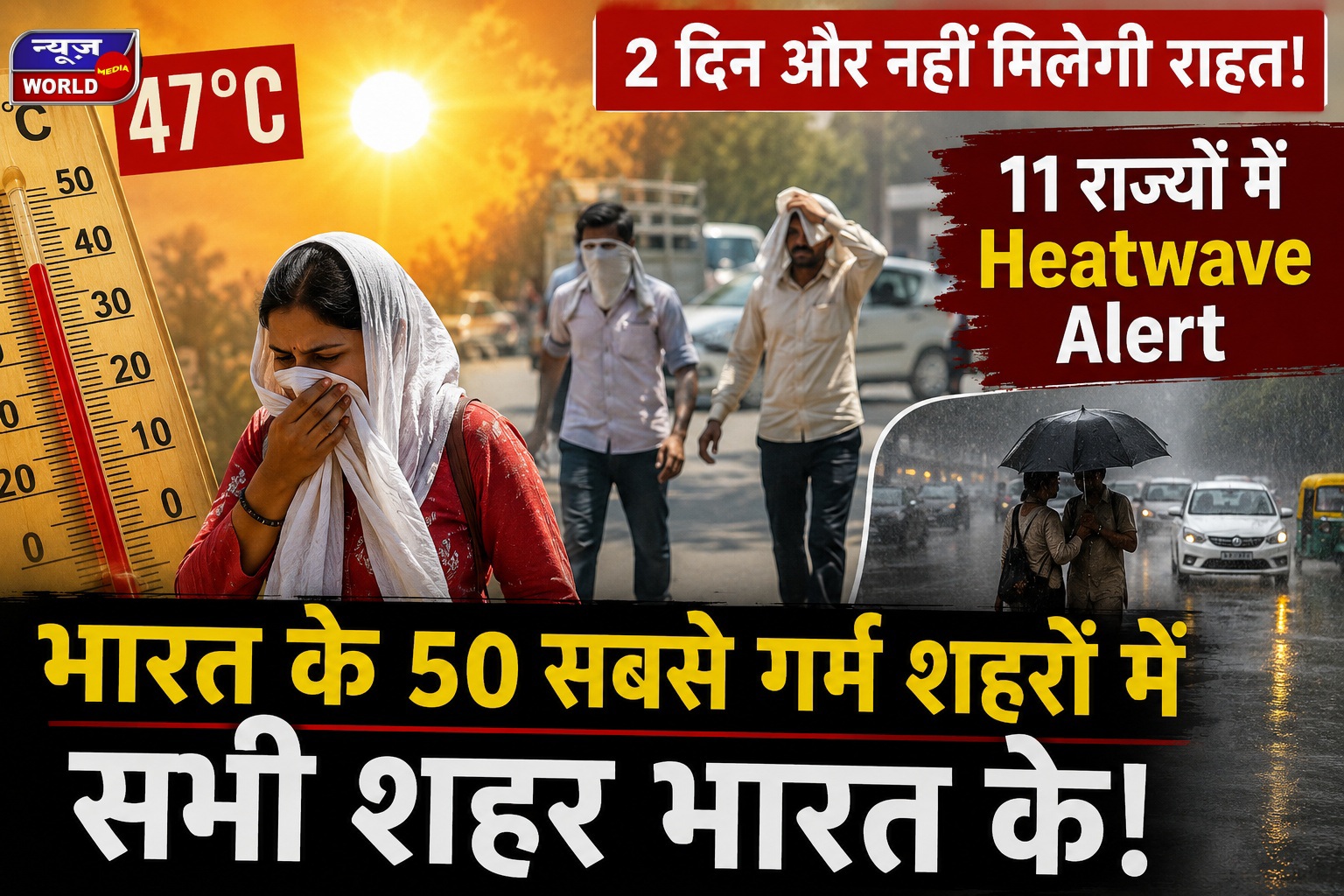 दुनिया के 50 सबसे गर्म शहर सभी भारत के, देशभर में आग उगल रही गर्मी, अगले 2 दिन नहीं मिलेगी राहत; कई राज्यों में अलर्ट