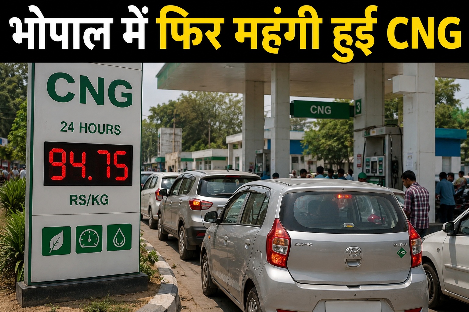 CNG Price Hike: भोपाल में फिर महंगी हुई CNG, 10 दिन में दूसरी बार बढ़े दाम