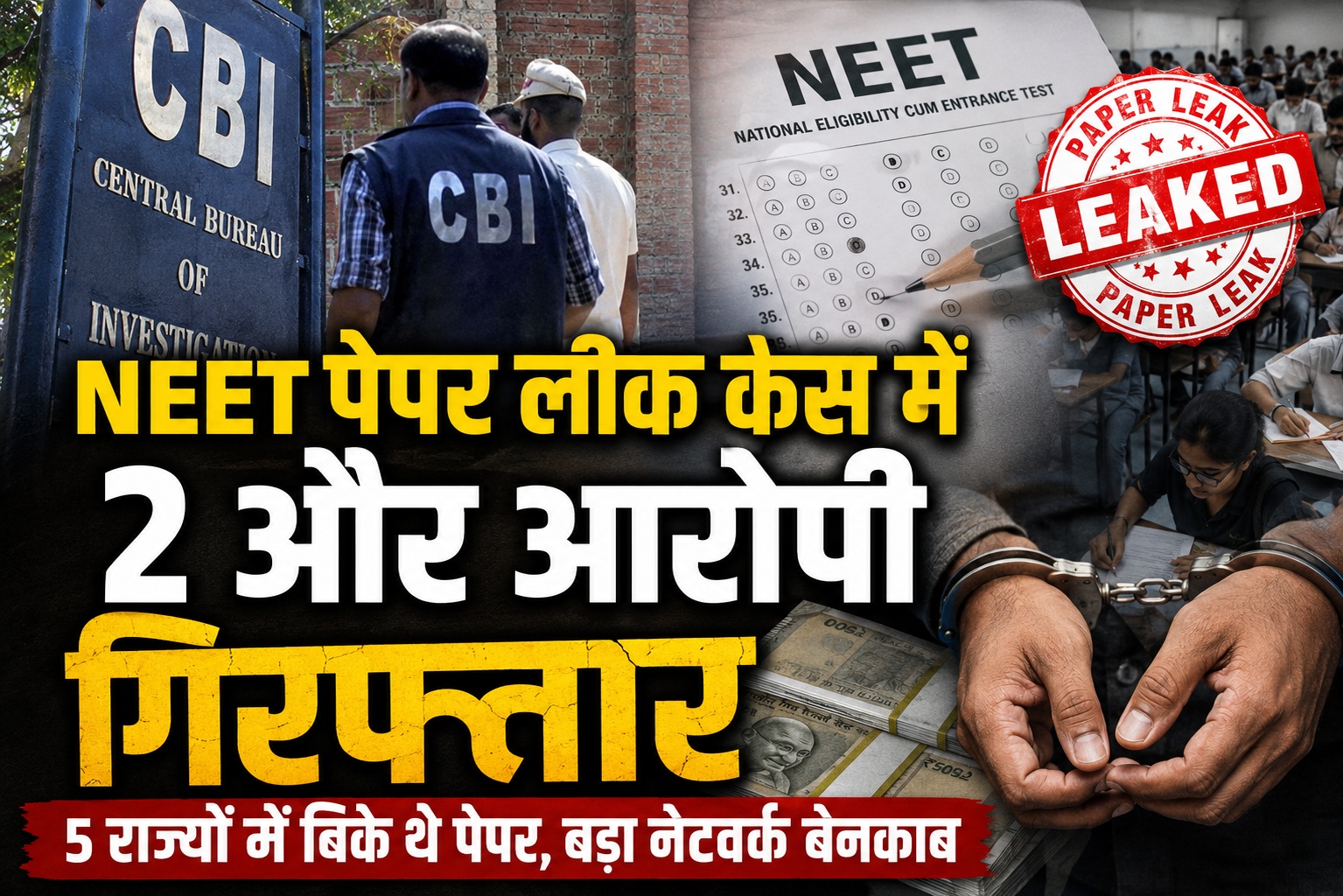 NEET पेपर लीक केस में CBI का बड़ा एक्शन, दो और आरोपी गिरफ्तार; 5 राज्यों तक फैला नेटवर्क