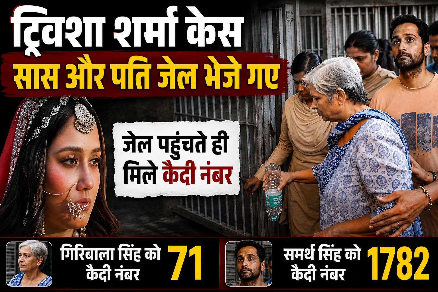 ट्विशा शर्मा मौत मामला: जेल पहुंचते ही गिरिबाला और समर्थ को मिले कैदी नंबर
