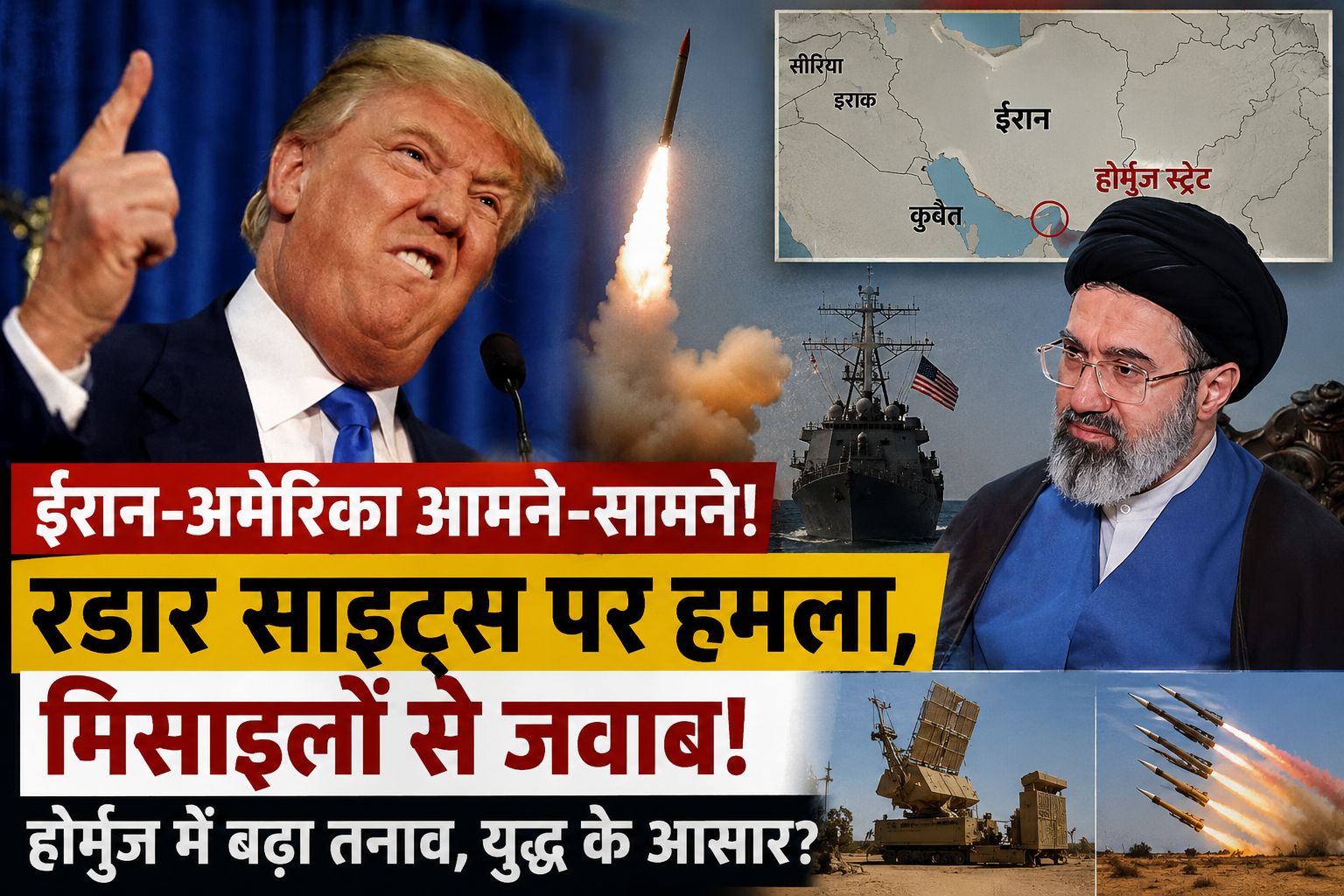 ईरान-अमेरिका टकराव और बढ़ा, रडार साइट्स पर हमले के बाद मिसाइलों से जवाब का दावा