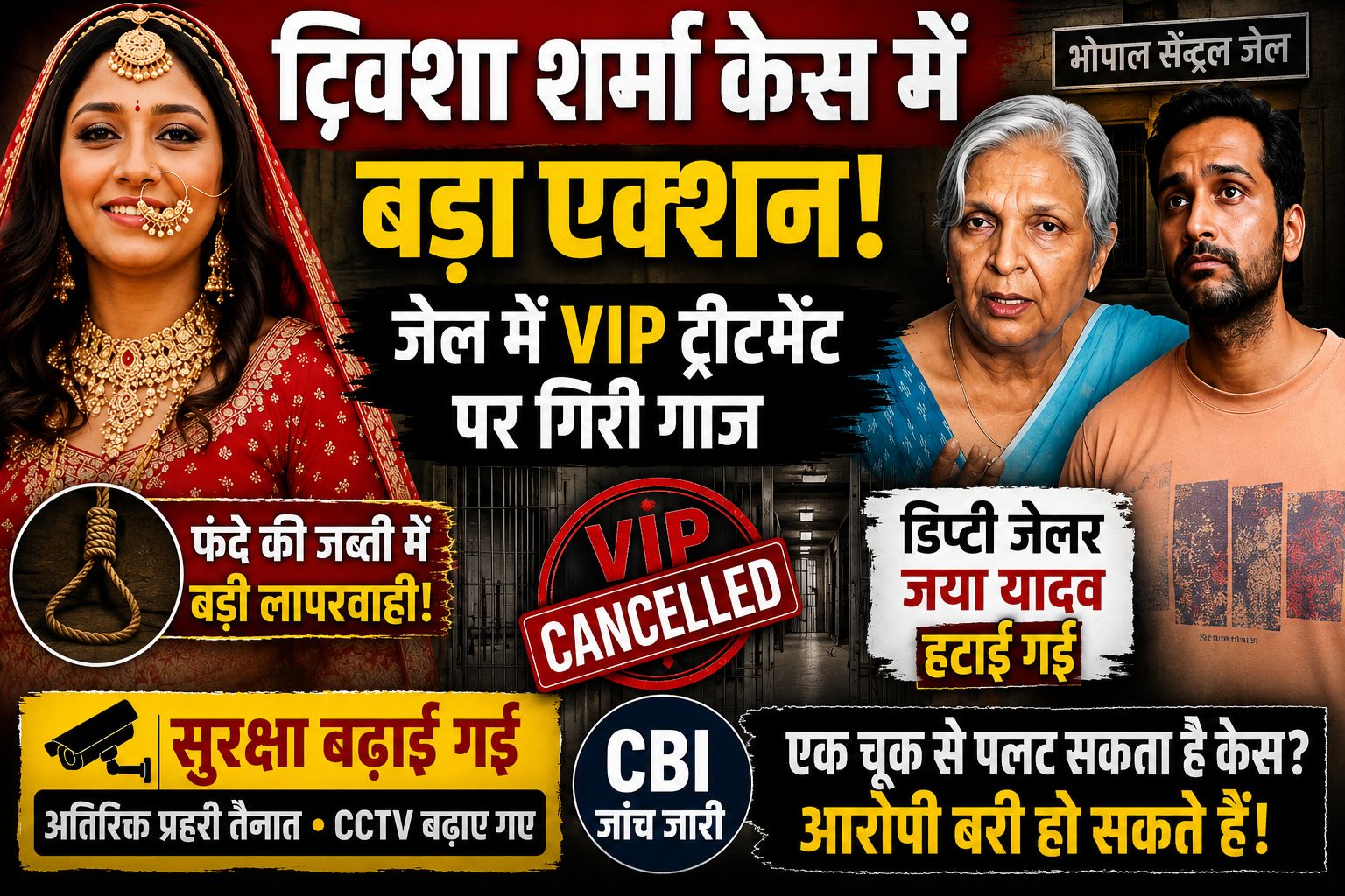 Twisha Sharma Case: जेल में सास और पति को मिल रहे VIP ट्रीटमेंट पर बड़ा एक्शन, डिप्टी जेलर हटाई गई