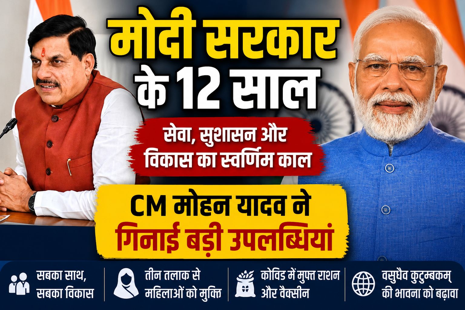 PM Modi 12 Years: मोहन यादव बोले- सेवा, सुशासन और विकास का स्वर्णिम काल है मोदी सरकार