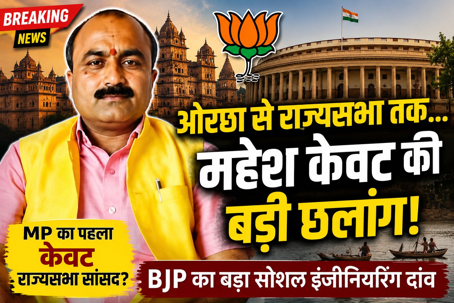 महेश केवट राज्यसभा: ओरछा से संसद तक का सफर, MP में केवट समाज को मिल सकती है ऐतिहासिक पहचान