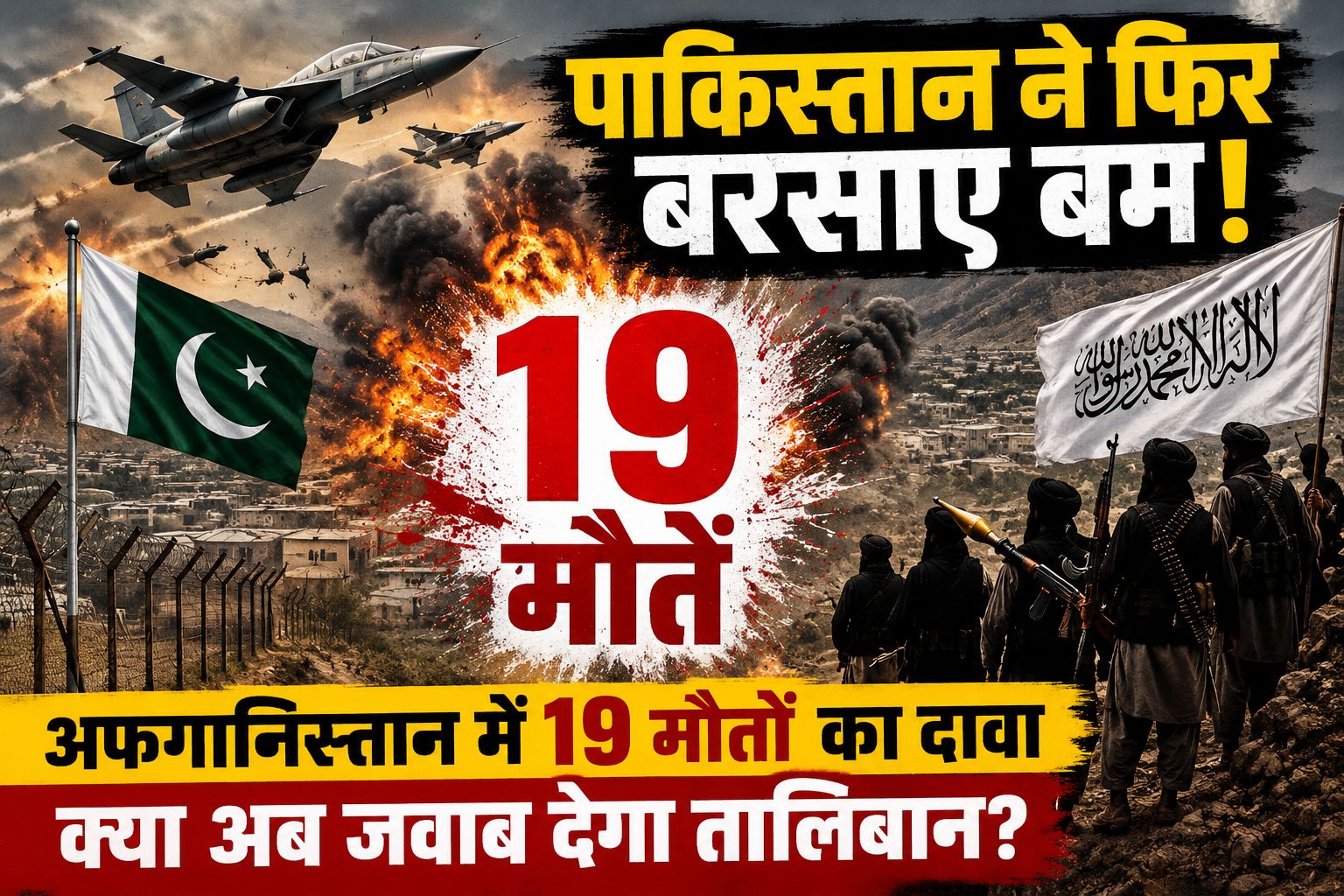 पाकिस्तान ने फिर किया अफगानिस्तान पर हमला, एयरस्ट्राइक में 19 की मौत; 11 बच्चों की जान गई