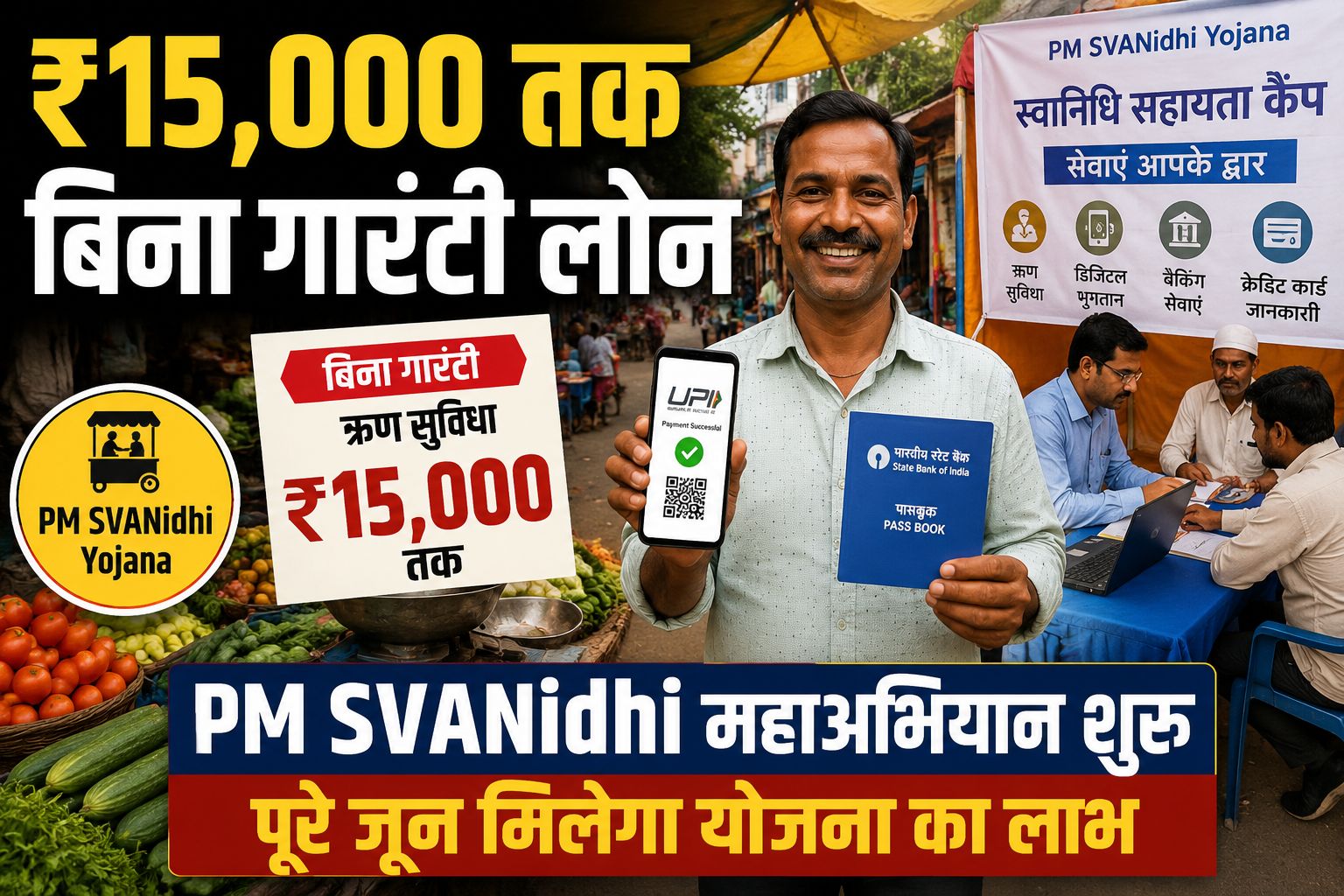 PM SVANidhi Yojana: मध्य प्रदेश में शुरू हुआ महाअभियान, पथ विक्रेताओं को मिलेगा ₹15 हजार तक बिना गारंटी लोन
