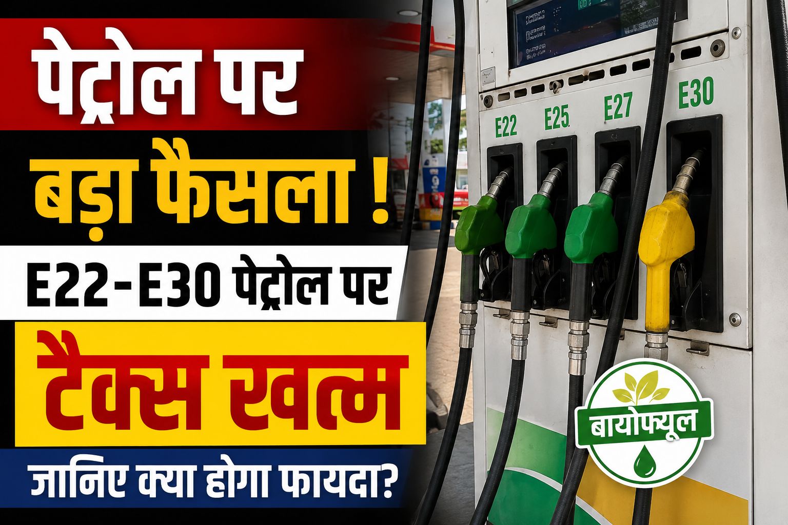 एथेनॉल पेट्रोल पर सरकार का बड़ा फैसला, E22 से E30 पर एक्साइज ड्यूटी खत्म; जानिए आपके लिए क्या बदलेगा