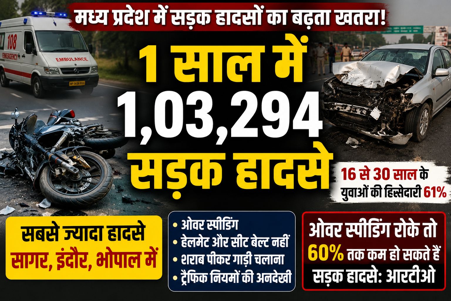 मध्य प्रदेश सड़क हादसे: आखिर क्यों सबसे ज्यादा जान गंवा रहे हैं 16 से 30 साल के युवा?