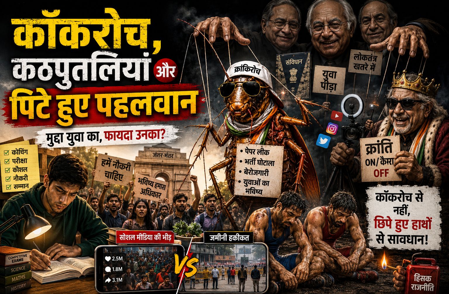 कॉकरोच, कठपुतलियां और पिटे हुए पहलवान: हितेश शंकर