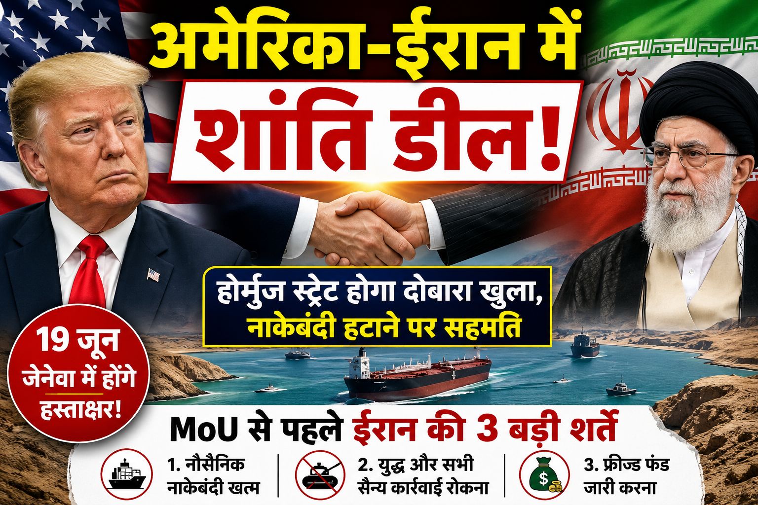 Iran-US Peace Deal: जंग खत्म करने की दिशा में बड़ा कदम, होर्मुज स्ट्रेट खोलने पर बनी सहमति