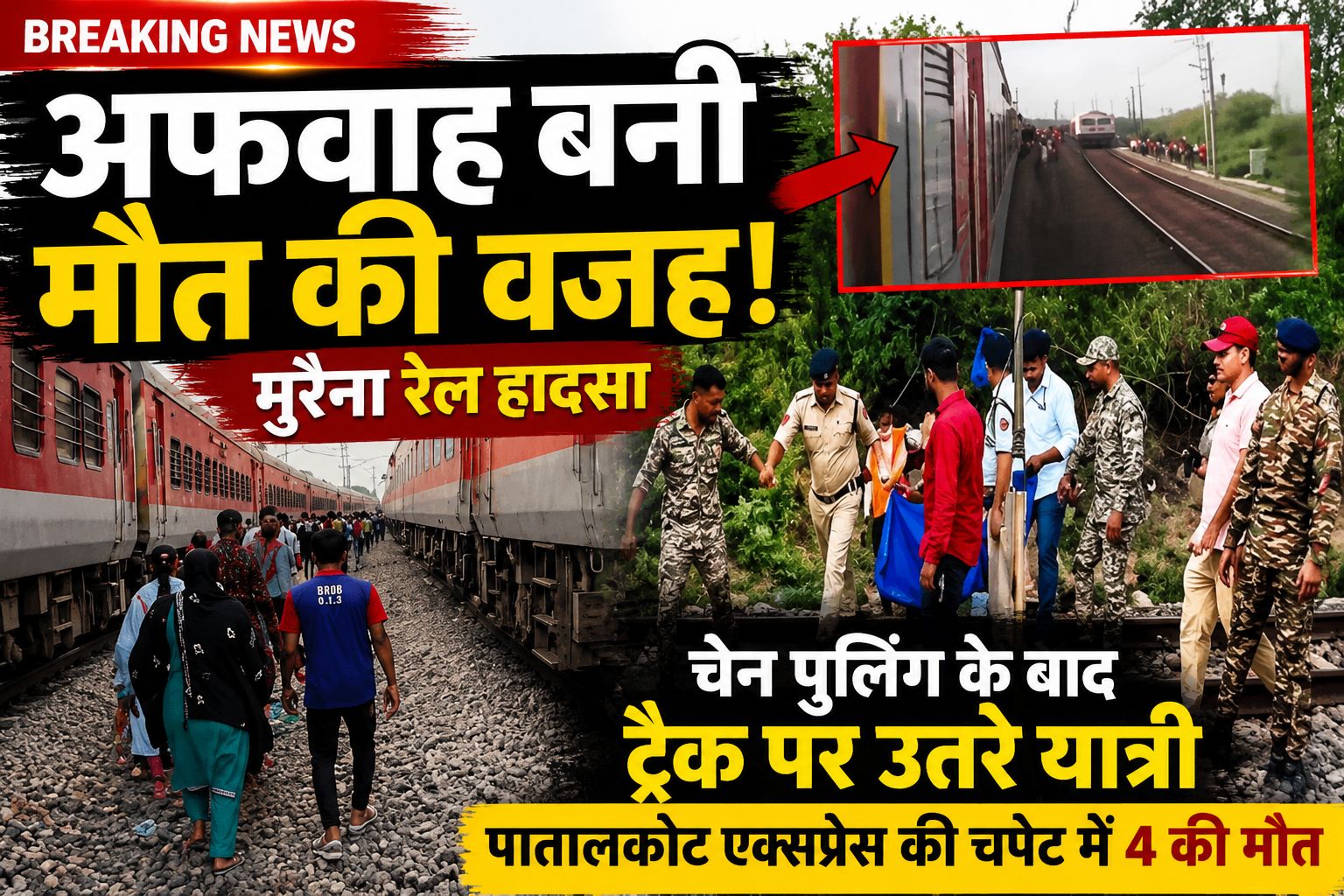 मुरैना रेल हादसा: सिर्फ एक अफवाह और उजड़ गए चार परिवार, सामने आई पूरी कहानी