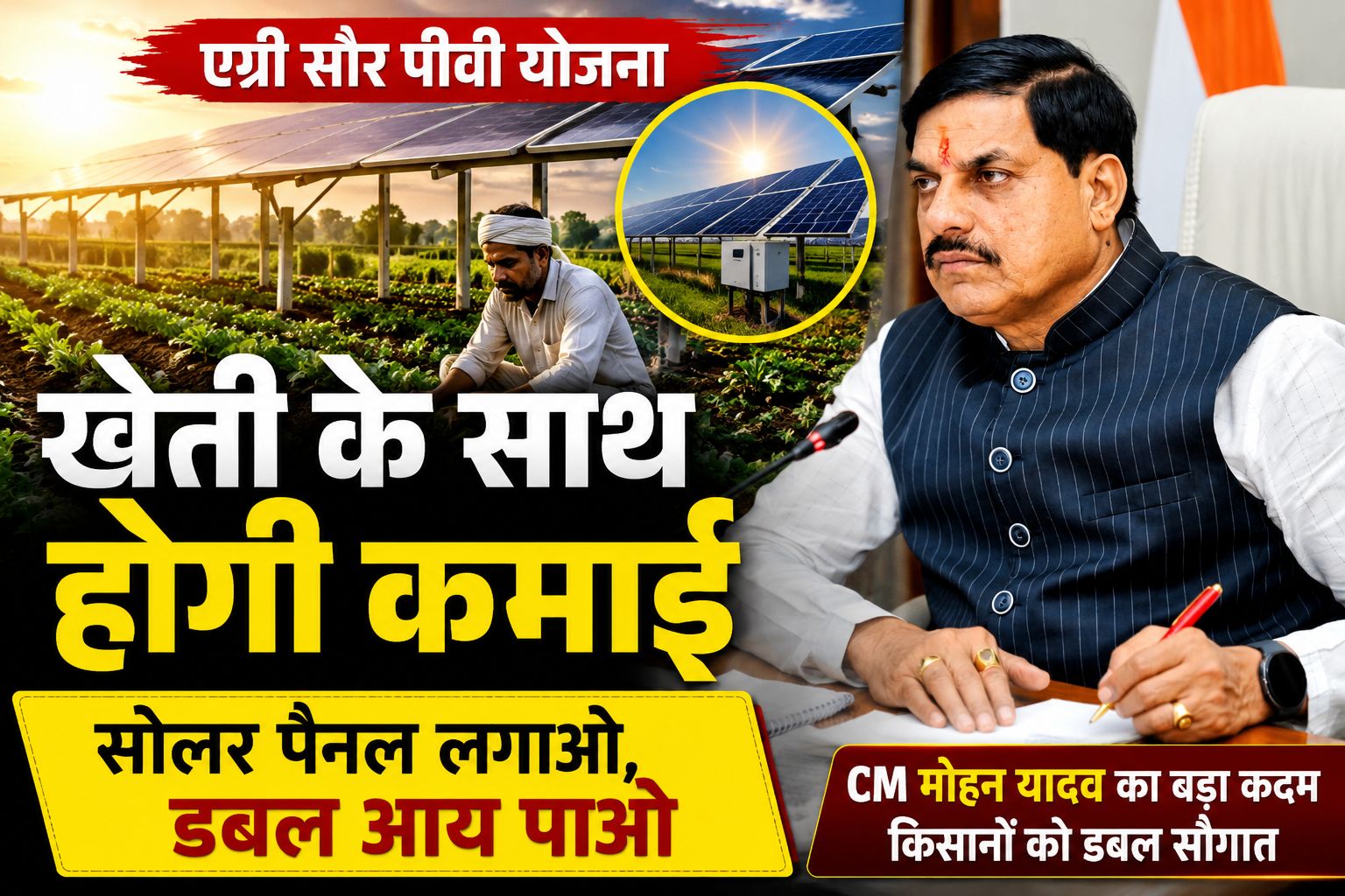 एग्री सौर पीवी योजना से किसानों को मिलेगा डबल फायदा, खेती के साथ होगी अतिरिक्त कमाई