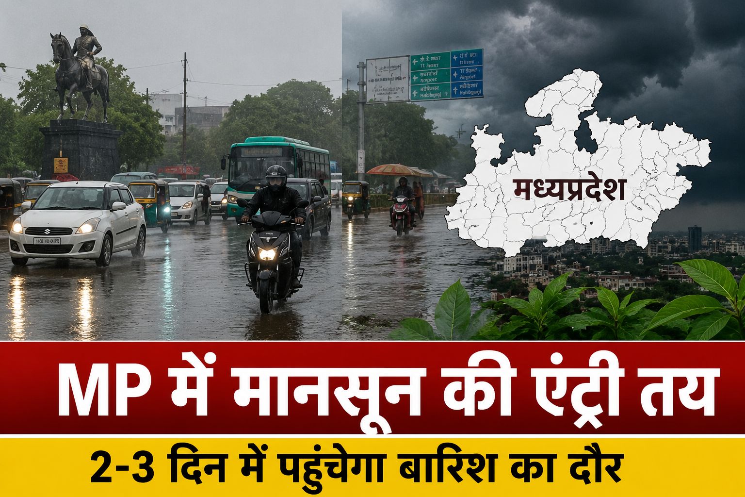 MP Monsoon Update: 2-3 दिन में प्रदेश में पहुंचेगा मानसून, 42 जिलों में बारिश और आंधी का अलर्ट