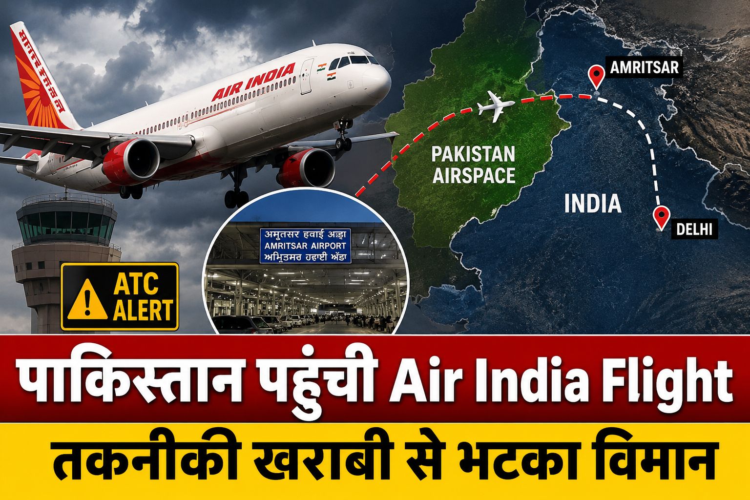 Air India Flight पाकिस्तान के एयरस्पेस में पहुंची, चेतावनी के बाद लौटी, 4 घंटे देरी से अमृतसर पहुंची