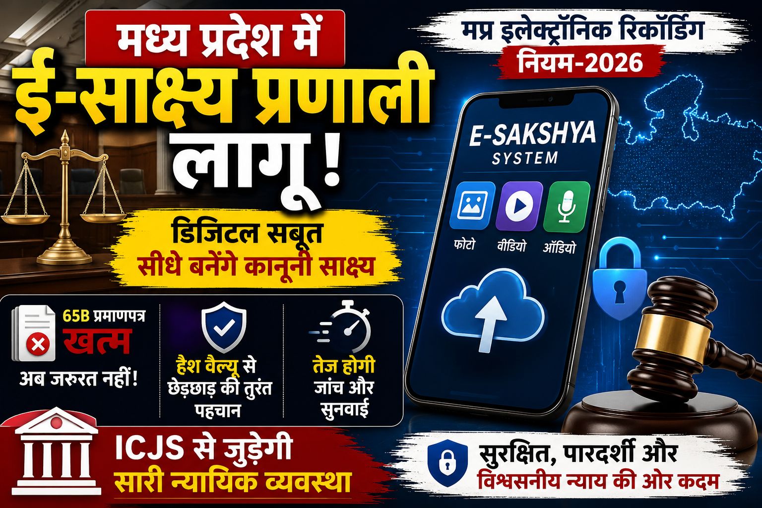 मध्य प्रदेश में ई-साक्ष्य प्रणाली लागू, अब फोटो-वीडियो सीधे बनेंगे अदालत में कानूनी सबूत