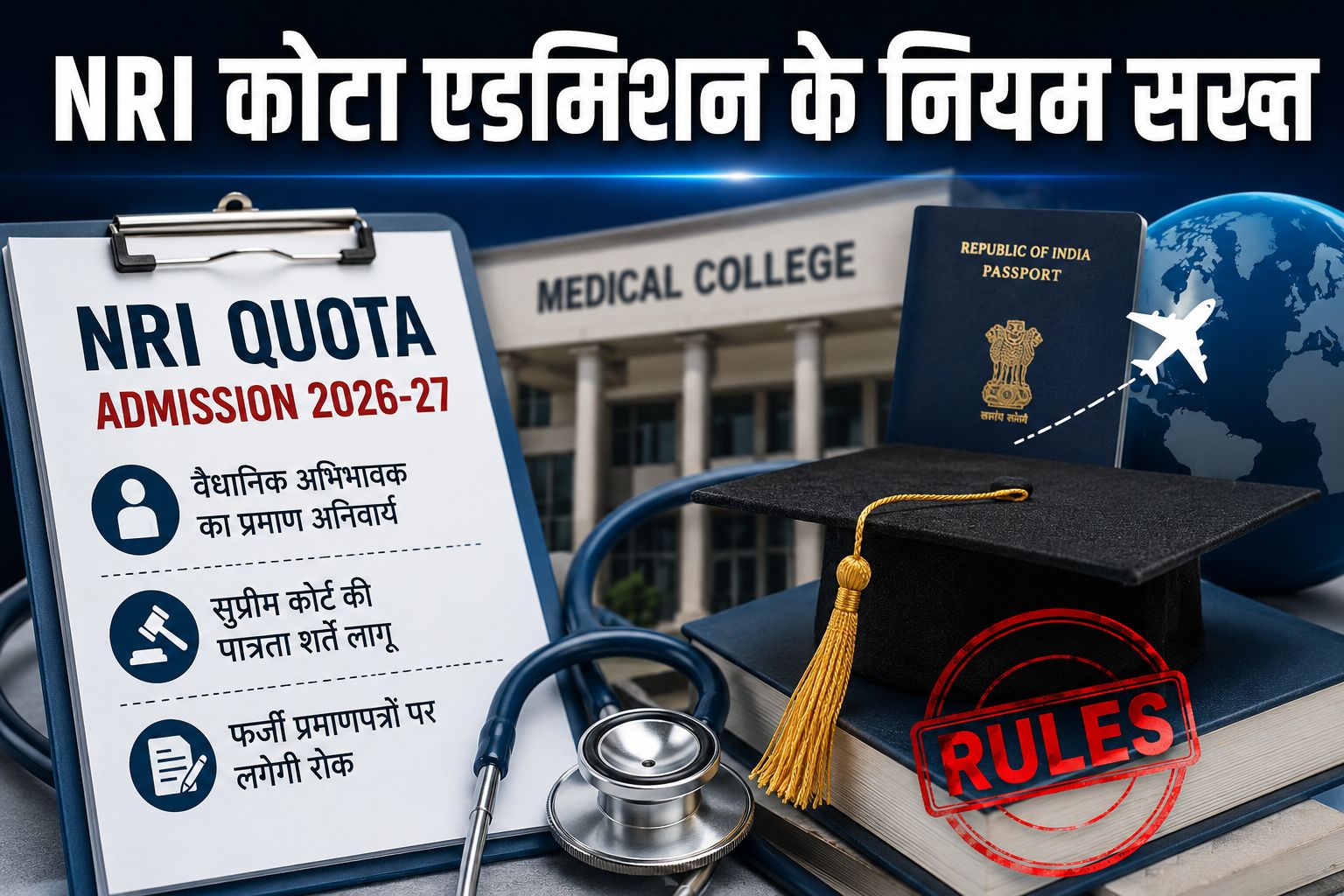 मेडिकल कॉलेजों के NRI कोटे में बड़ा बदलाव, 2026-27 से इन दस्तावेजों के बिना नहीं मिलेगा प्रवेश