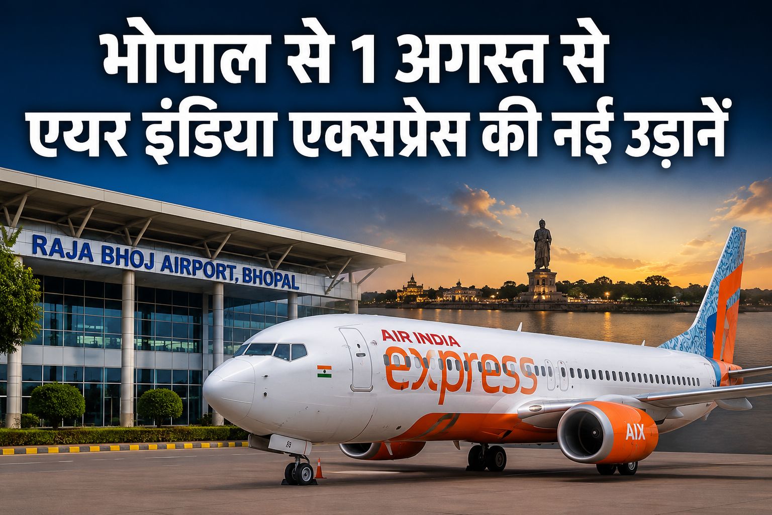 1 अगस्त से भोपाल एयरपोर्ट पर बड़ा बदलाव, एयर इंडिया एक्सप्रेस शुरू करेगी नई उड़ानें, दिल्ली और मुंबई यात्रा होगी आसान