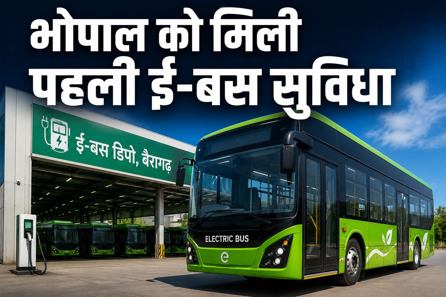 भोपाल की सड़कों पर जल्द दौड़ेंगी 100 ई-बसें, बैरागढ़ डिपो तैयार, जानिए पूरा प्लान