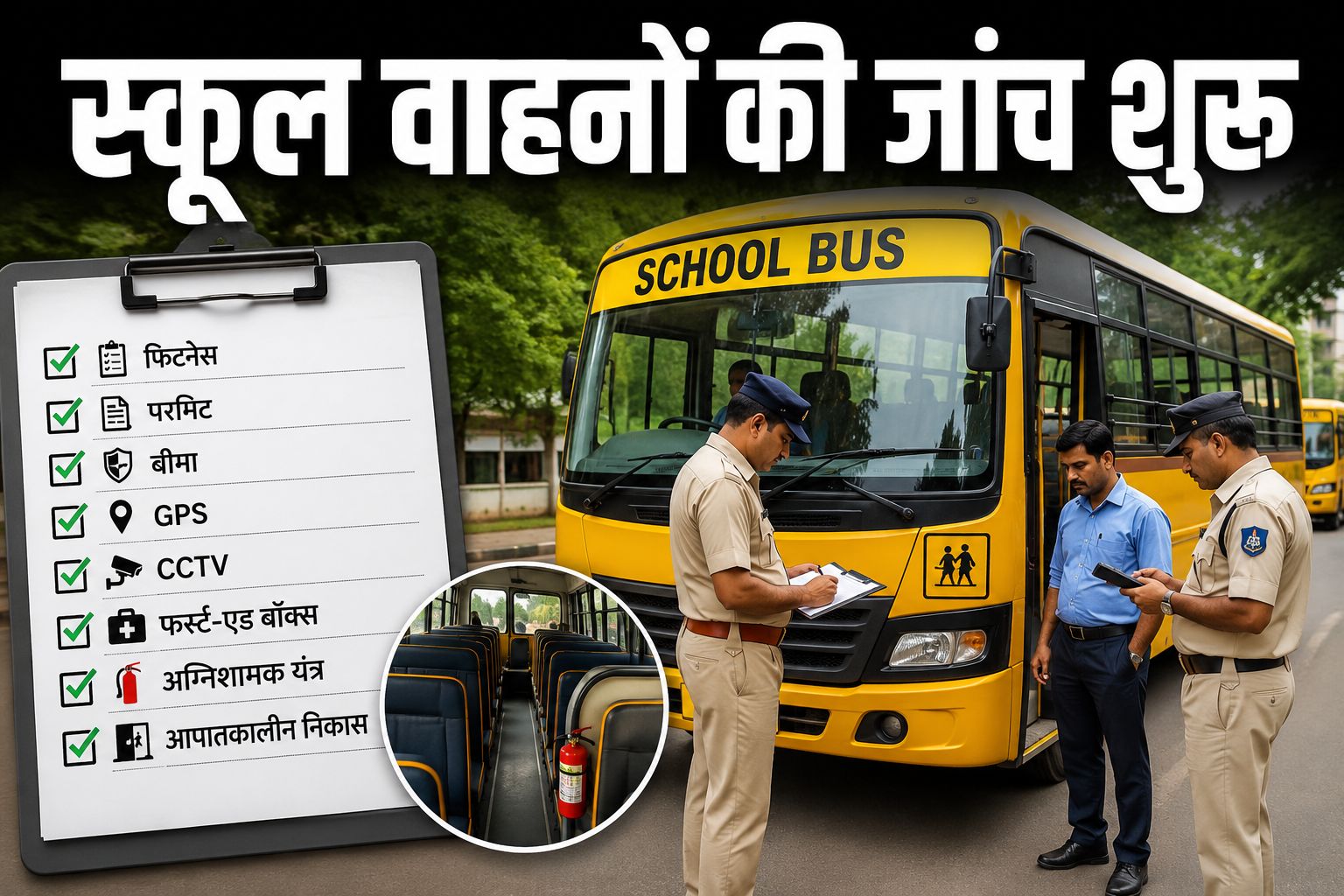स्कूल बसों पर बड़ा एक्शन, 17 जुलाई तक पूरे मध्यप्रदेश में होगी जांच, नियम तोड़ने वालों पर कार्रवाई तय