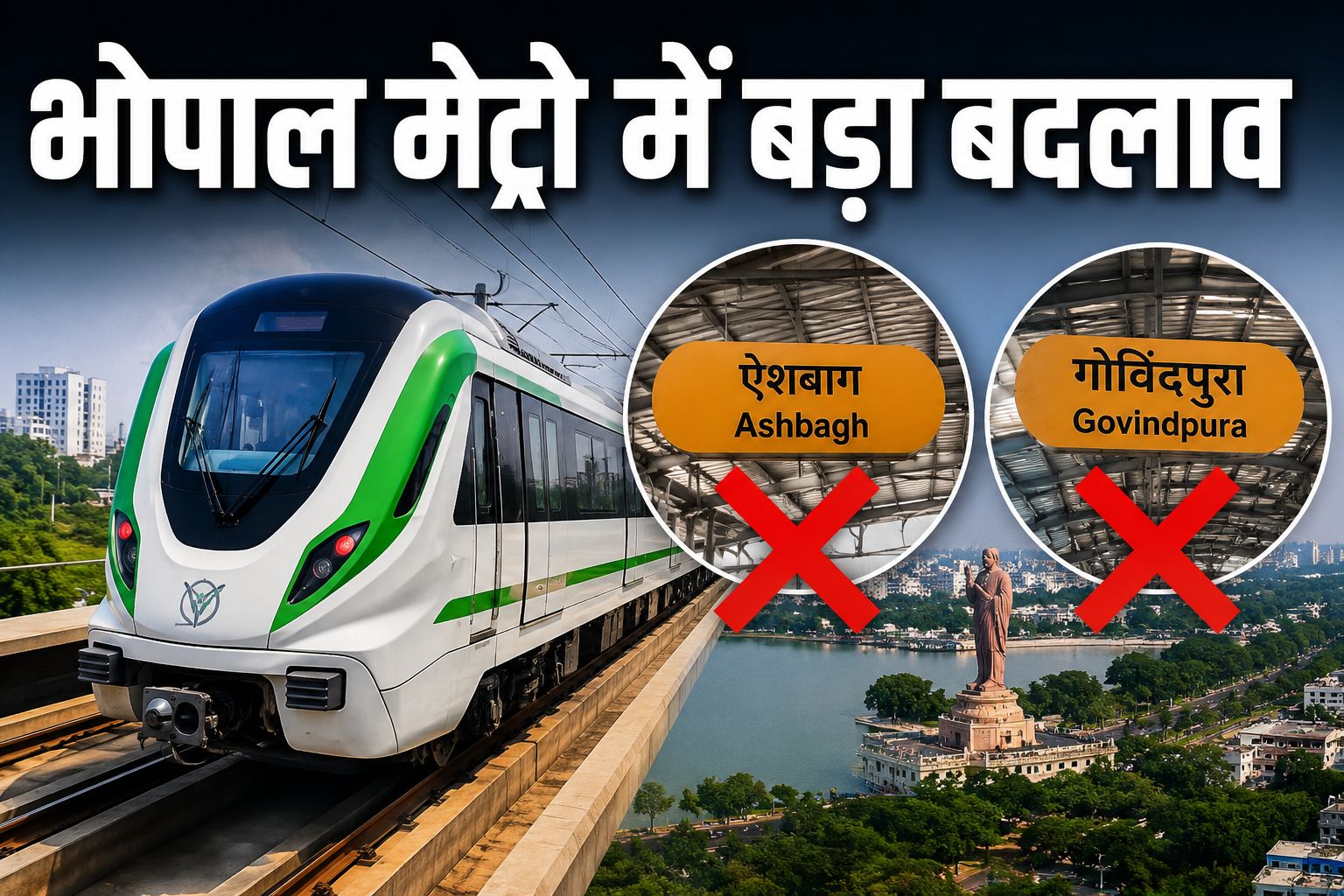 भोपाल मेट्रो परियोजना में बड़ा बदलाव, ऐशबाग और गोविंदपुरा स्टेशन हटाने का प्रस्ताव केंद्र को भेजा गया