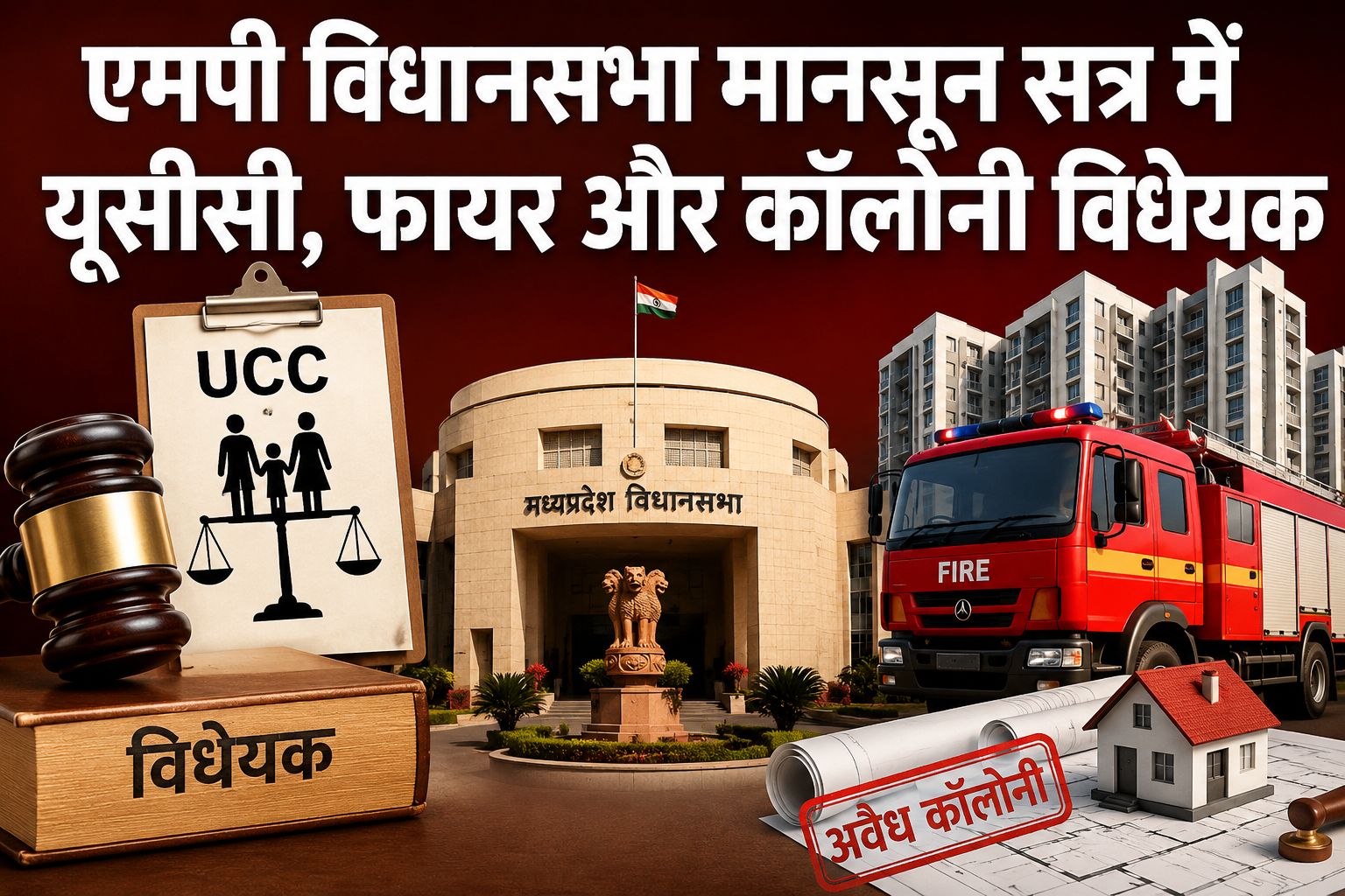 मध्यप्रदेश मानसून सत्र 2026: यूसीसी समेत 10 विधेयकों की तैयारी, फायर और कॉलोनी कानून में होंगे बड़े बदलाव