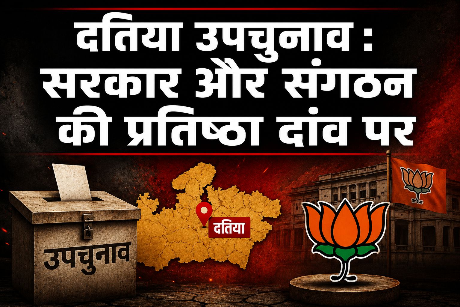 दतिया में भाजपा की सबसे बड़ी परीक्षा, उम्मीदवार बदलते ही सरकार और संगठन दोनों के लिए प्रतिष्ठा का मुकाबला बना उपचुनाव
