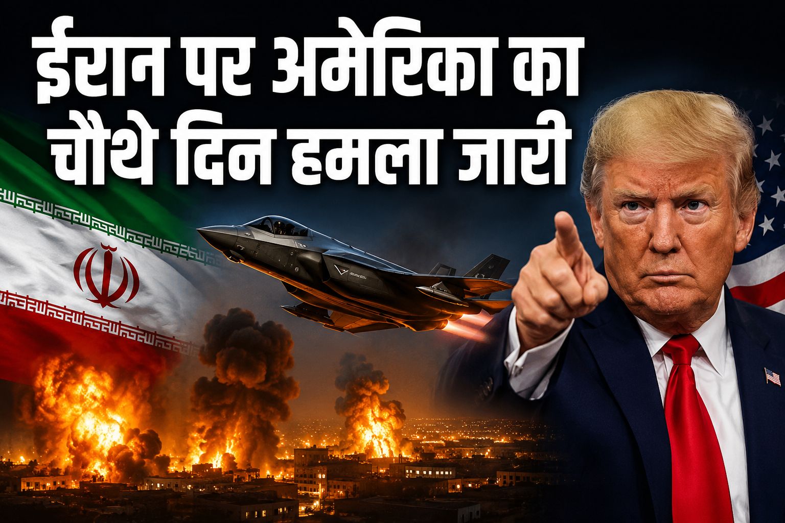 ट्रम्प बोले- समझौता नहीं हुआ तो ईरान में कुछ नहीं बचेगा, चौथे दिन भी अमेरिकी एयरस्ट्राइक जारी
