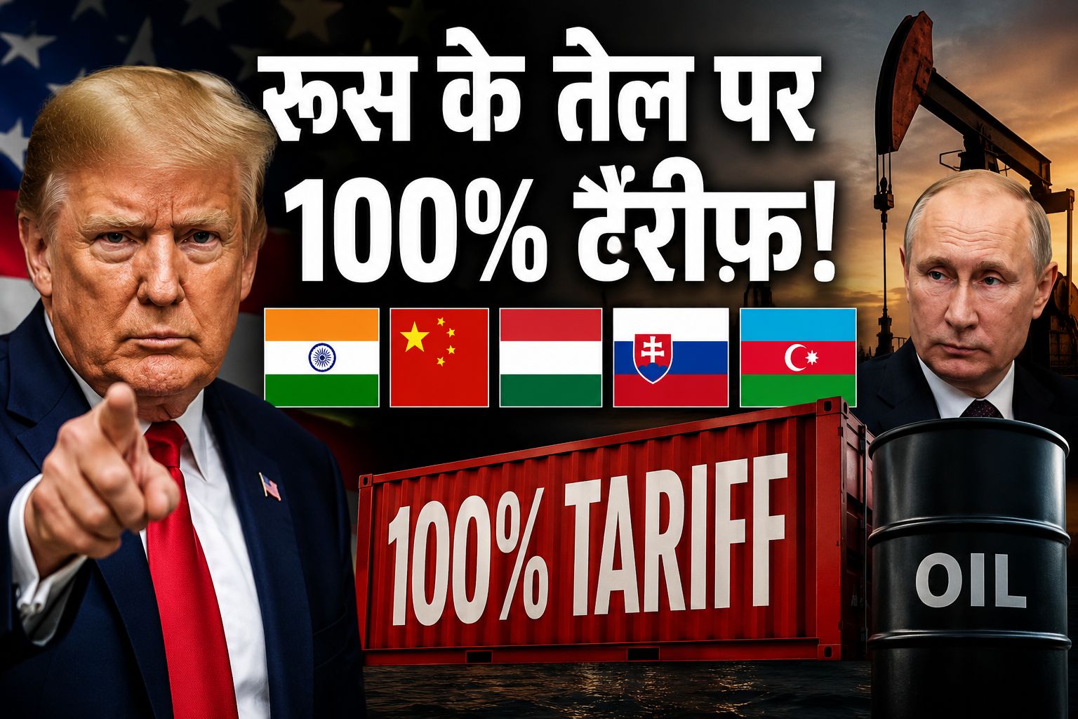 अमेरिका ने रूस से तेल खरीदने वाले देशों पर कसा शिकंजा, भारत समेत इन 5 देशों पर 100% टैरिफ का प्रस्ताव