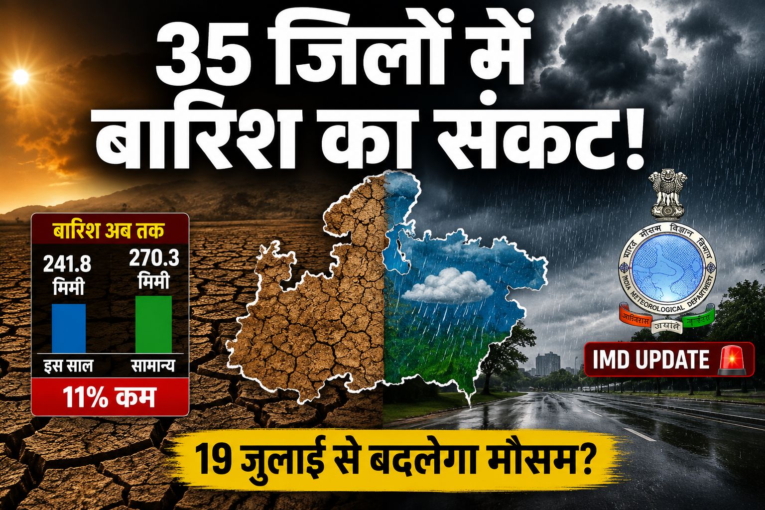 मध्य प्रदेश में आखिर क्यों थम गई बारिश? 35 जिलों की चिंता के बीच IMD ने दिया नया संकेत