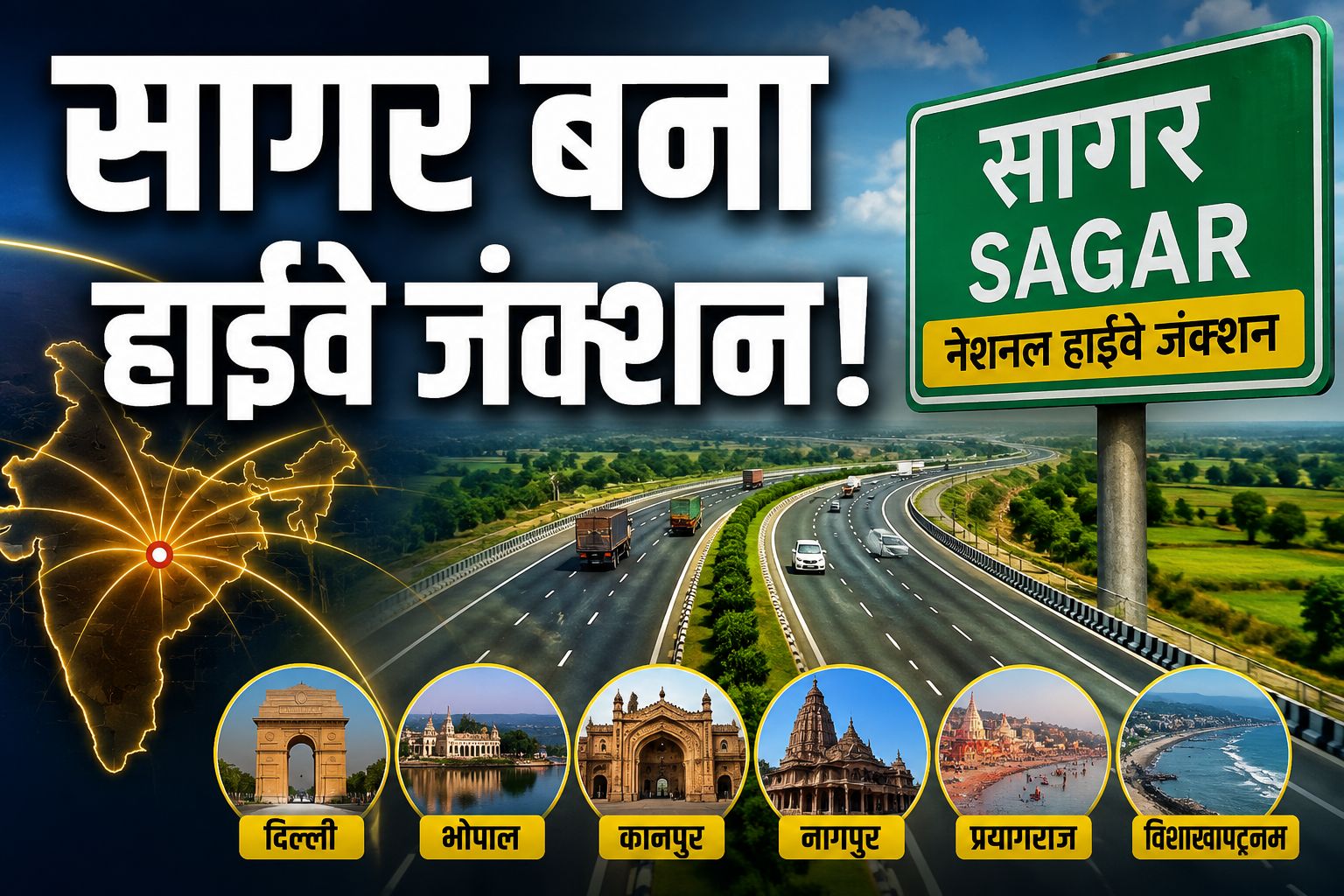 आखिर क्यों सागर को कहा जा रहा है नया नेशनल हाईवे जंक्शन? जानिए पूरा रोडमैप
