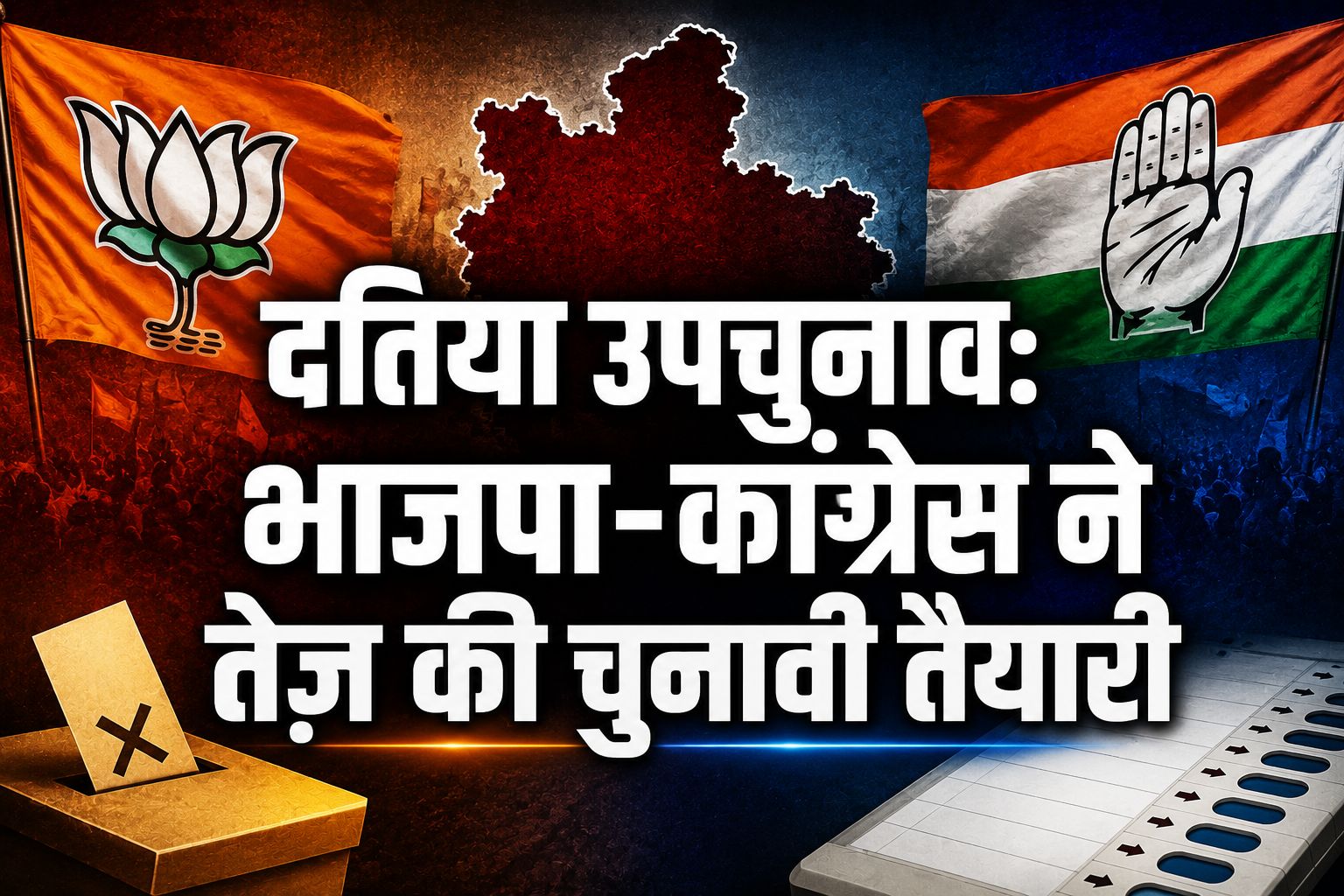 दतिया उपचुनाव में भाजपा-कांग्रेस ने झोंकी ताकत, नरोत्तम मिश्रा और जीतू पटवारी संभालेंगे चुनावी मोर्चा