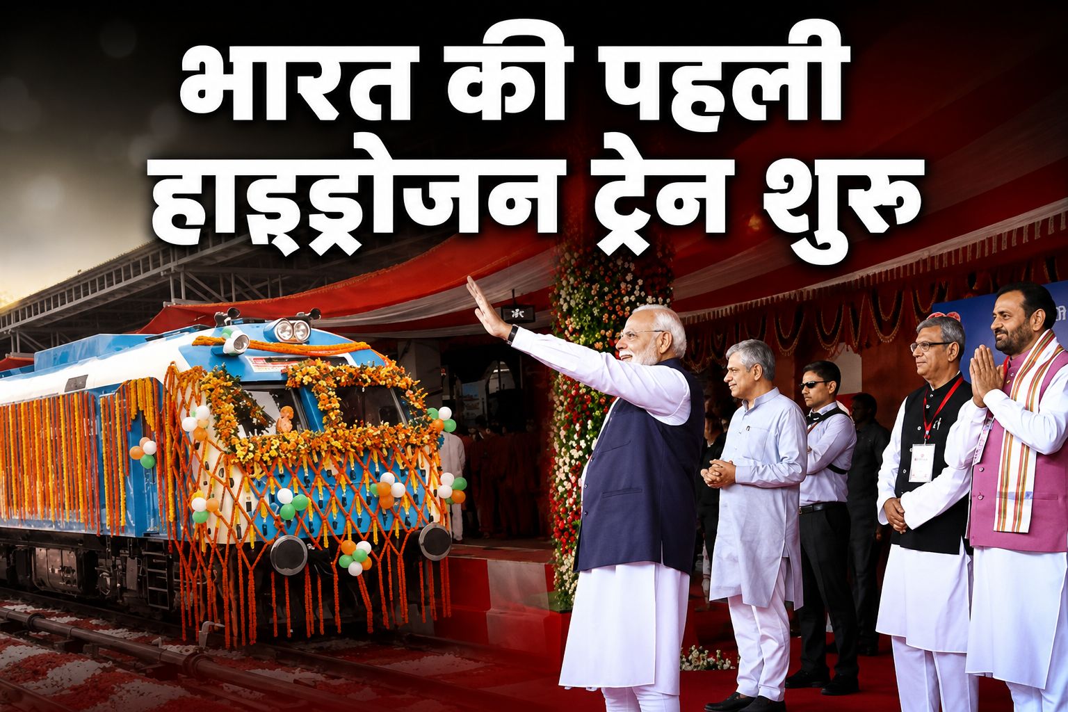 PM मोदी ने रवाना की देश की पहली हाइड्रोजन ट्रेन, भारत बना दुनिया का पांचवां देश