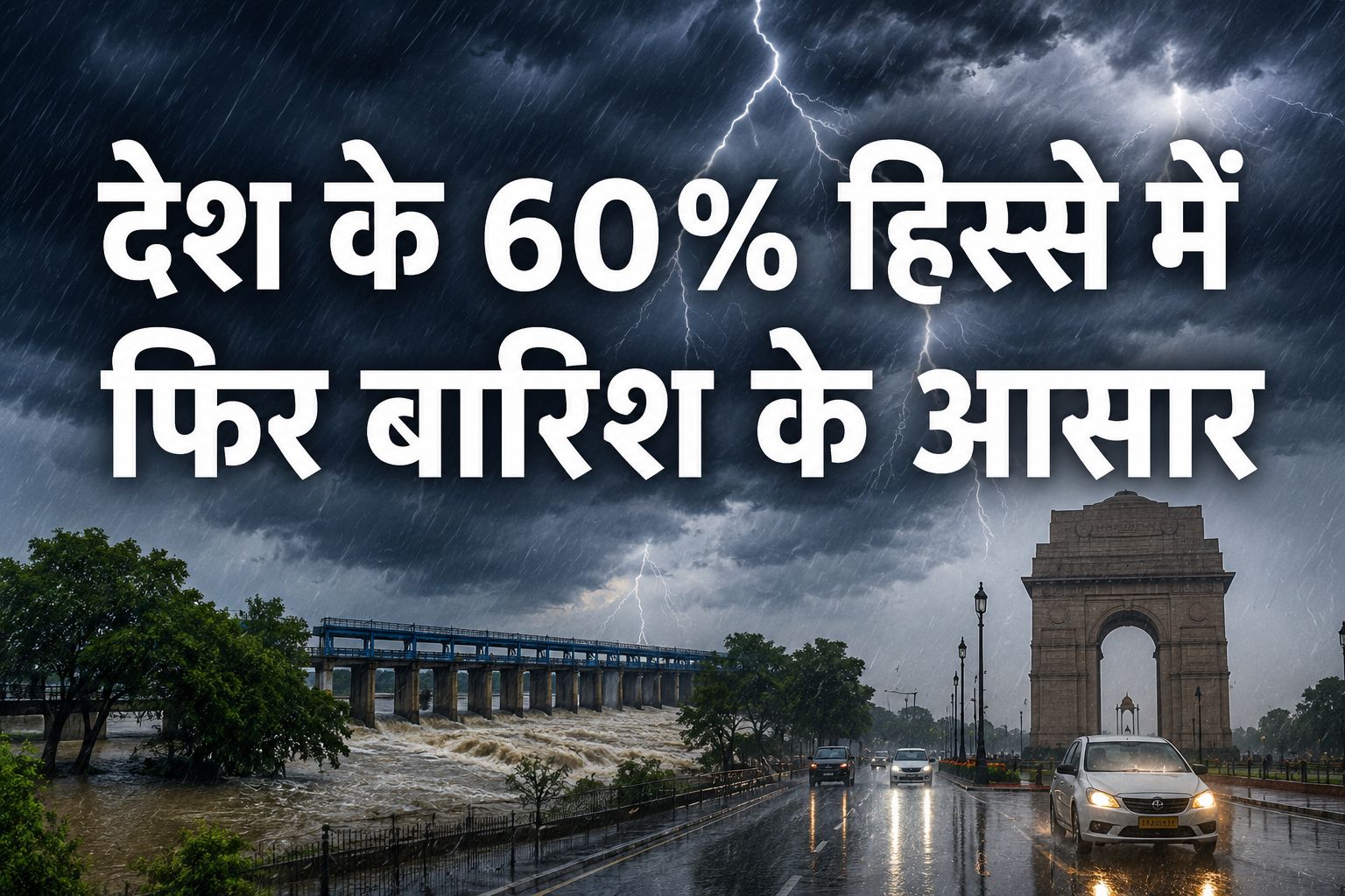 देश के 60% हिस्से में फिर बारिश के आसार, 20 से 30 जुलाई के बीच मध्य प्रदेश समेत उत्तर भारत में बढ़ेगी गतिविधि