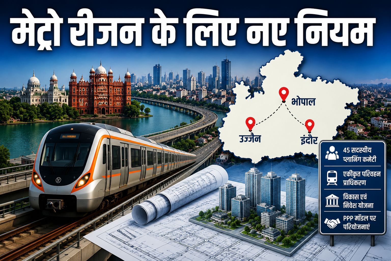 एमपी सरकार का बड़ा फैसला, भोपाल और इंदौर-उज्जैन मेट्रोपॉलिटन रीजन के लिए जारी हुए नए नियम