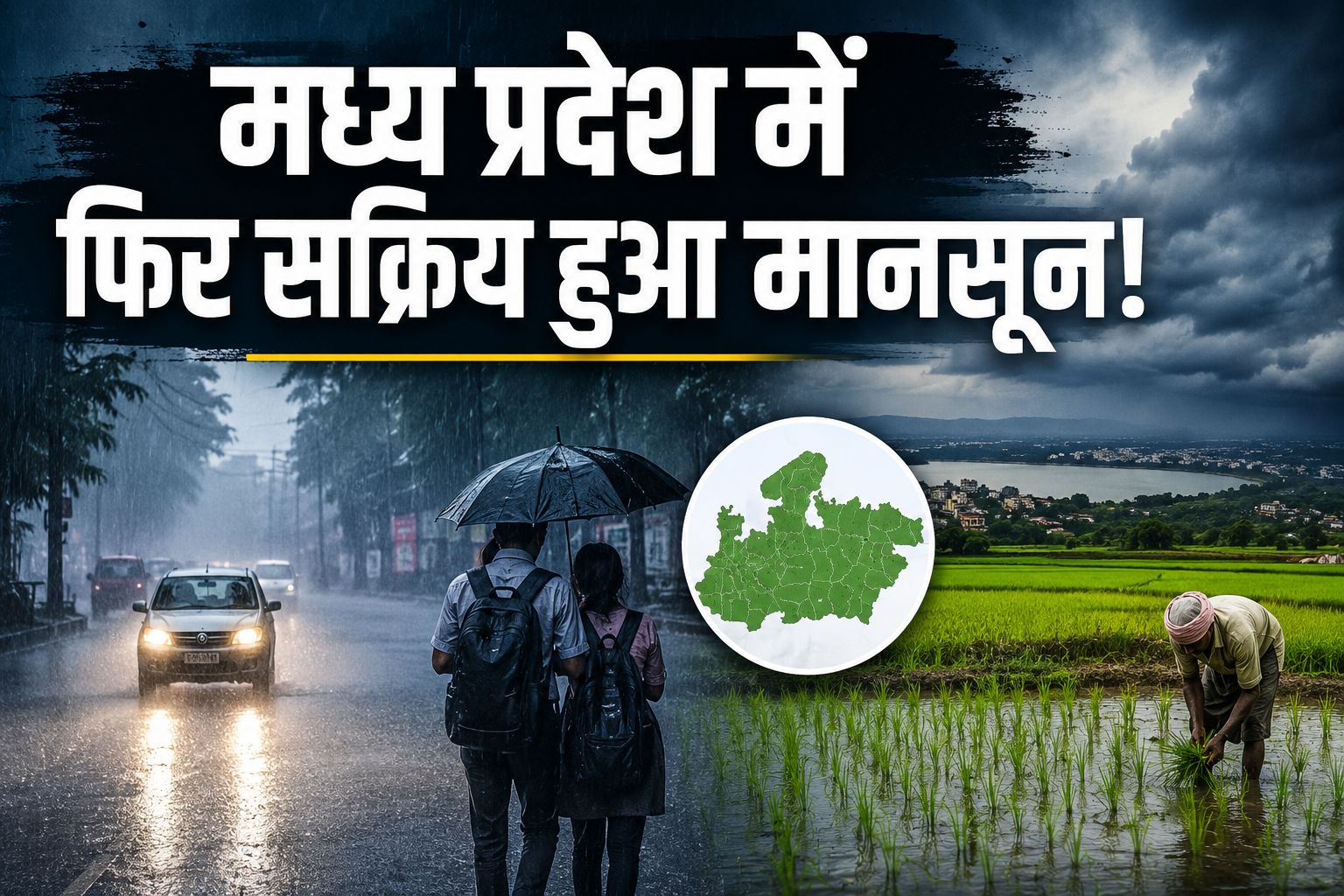 मध्य प्रदेश में बारिश की दमदार वापसी, किसानों को बड़ी राहत, अगले 4 दिन इन जिलों में बरसेंगे बादल