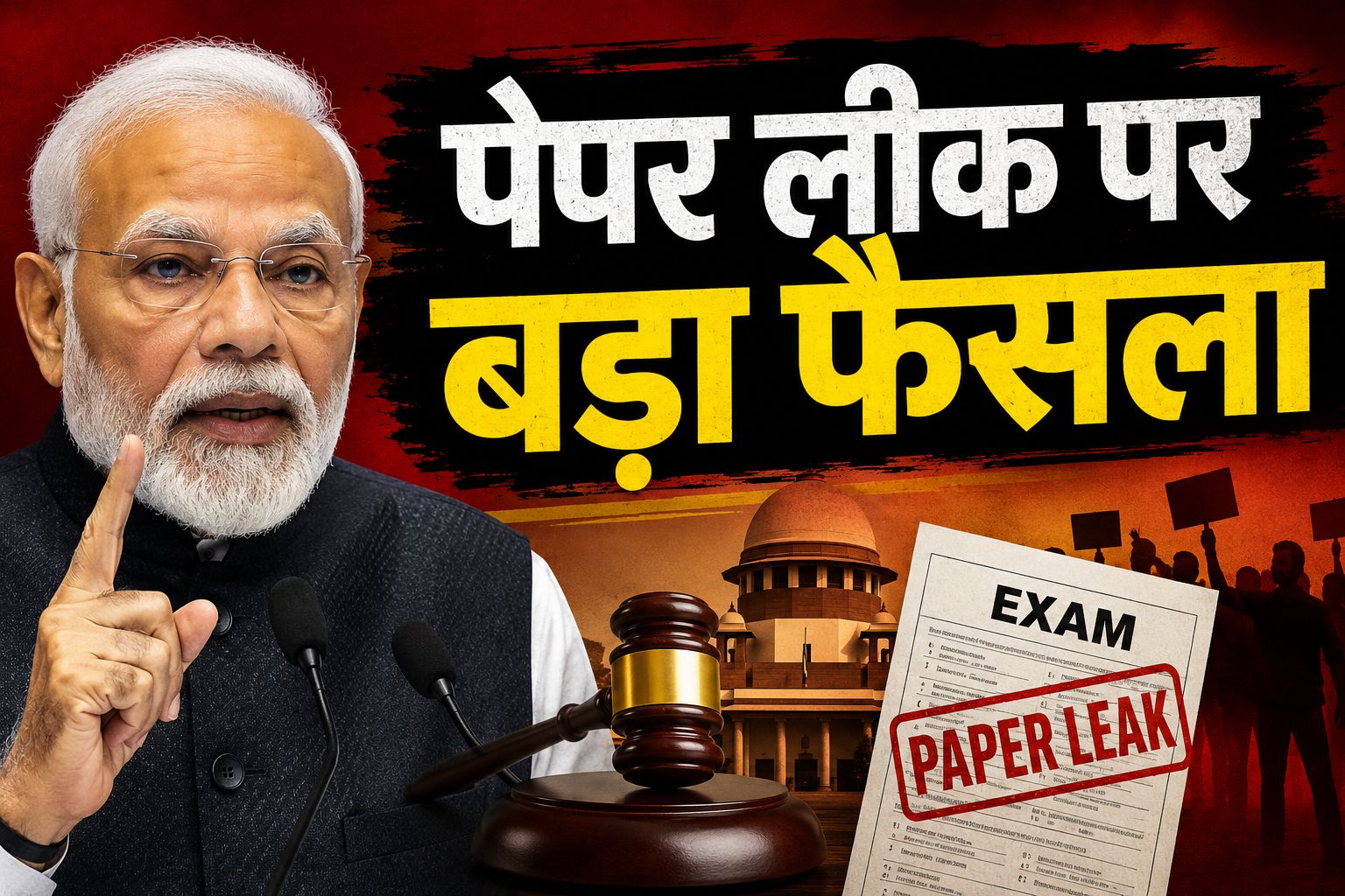 पेपर लीक पर सख्त कदम: पीएम मोदी ने फास्ट ट्रैक कोर्ट का किया ऐलान, दोषियों को जल्द मिलेगी सजा