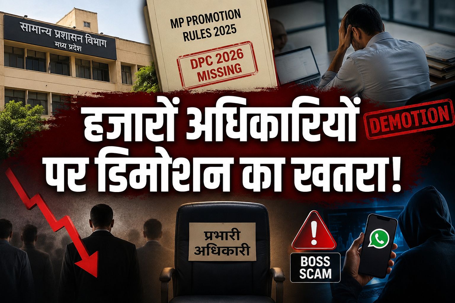 MP Promotion Rules 2025: जीएडी की प्रक्रिया में चूक से हजारों प्रभारी अधिकारियों पर पदावनति का संकट, रिव्यू DPC से राहत की उम्मीद