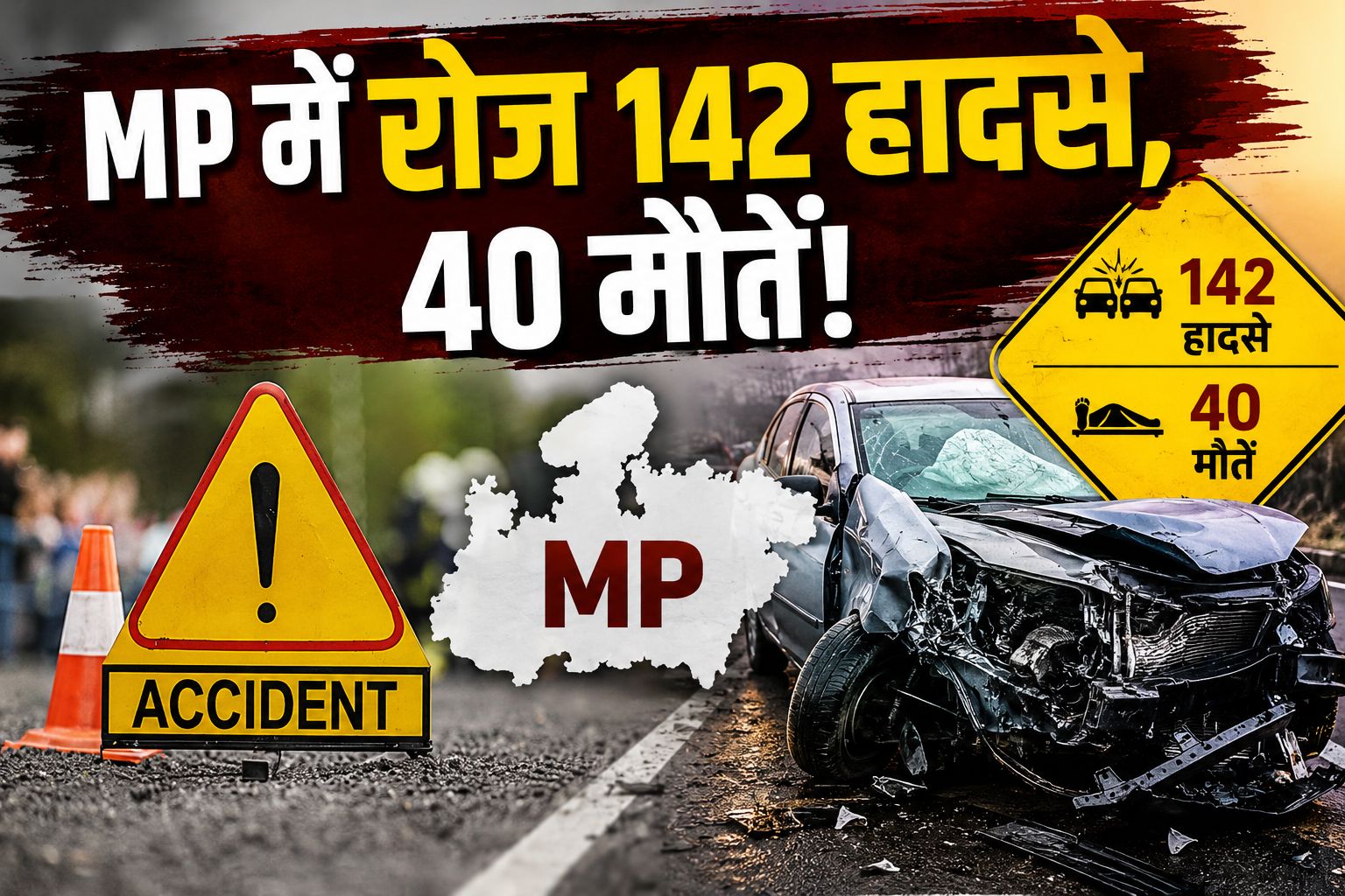 MP में सड़क हादसे कम हुए, लेकिन मौतें बढ़ीं; संसद में पेश आंकड़ों ने बढ़ाई चिंता