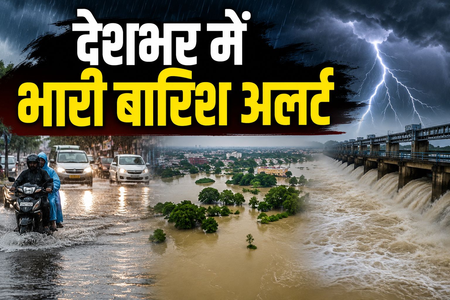 गुजरात से एमपी तक बारिश का कहर, कई राज्यों में रेड-ऑरेंज अलर्ट; नदियां उफान पर, बाढ़ का खतरा बढ़ा