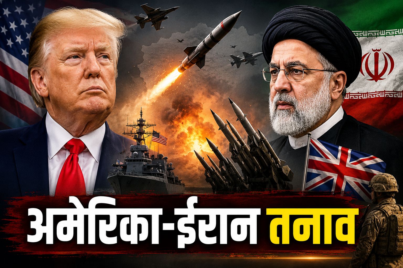 ट्रम्प के हमले वाले बयान के बाद ईरान का पलटवार, ब्रिटेन अलर्ट पर; बहरीन-जॉर्डन में अमेरिकी ठिकानों पर ड्रोन हमले का दावा
