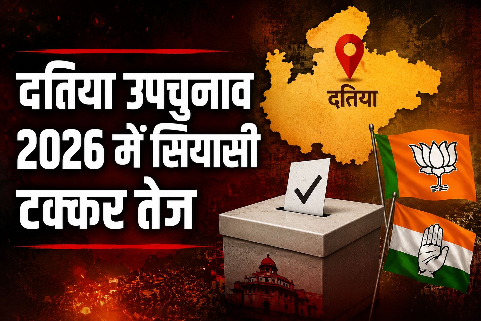 दतिया उपचुनाव 2026: नरोत्तम मिश्रा और अवधेश नायक की भूमिका पर टिकी बीजेपी-कांग्रेस की सियासी उम्मीदें