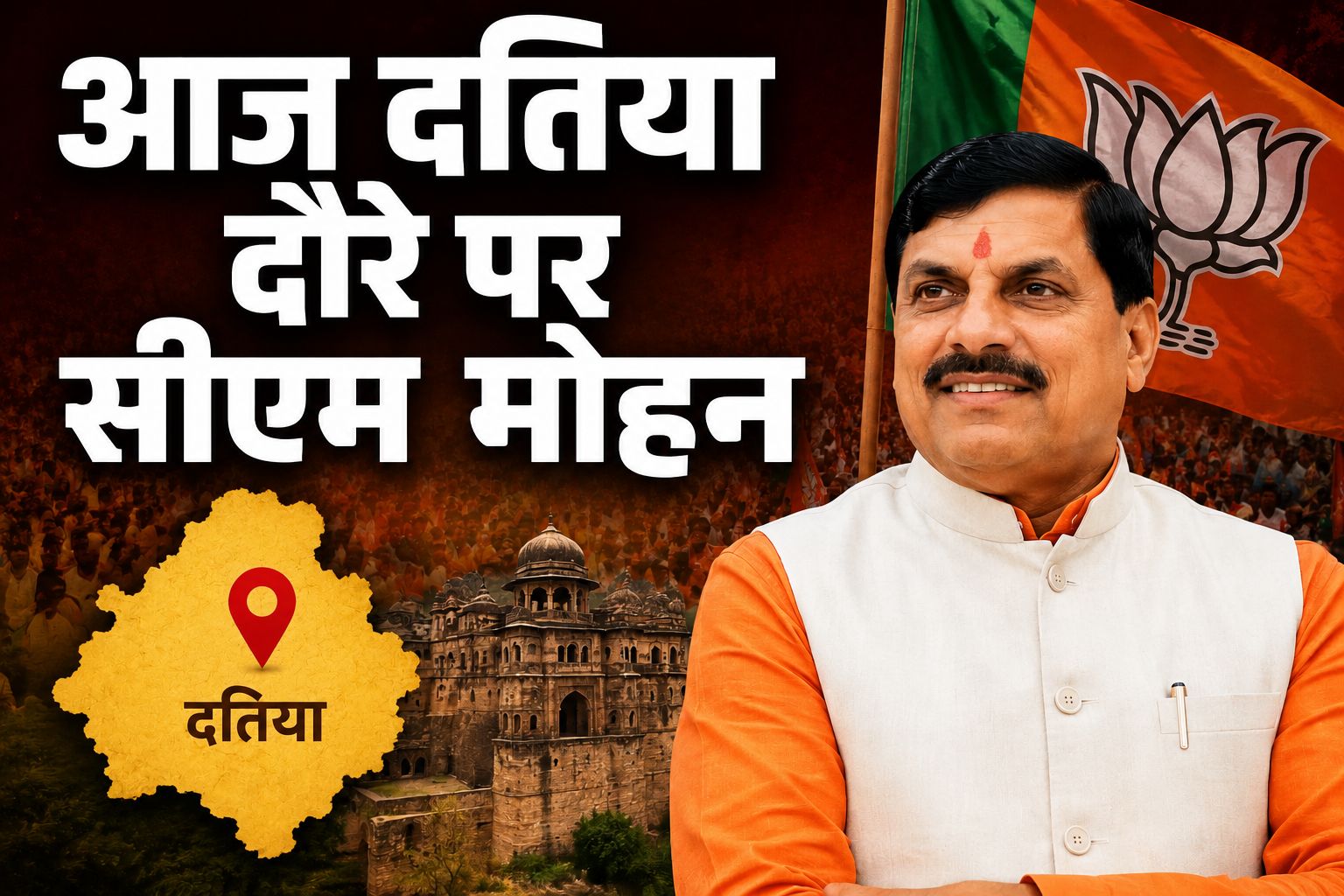 दतिया उपचुनाव से पहले CM मोहन यादव मैदान में, आज कई जनसभाएं और संगठन के साथ अहम बैठकें